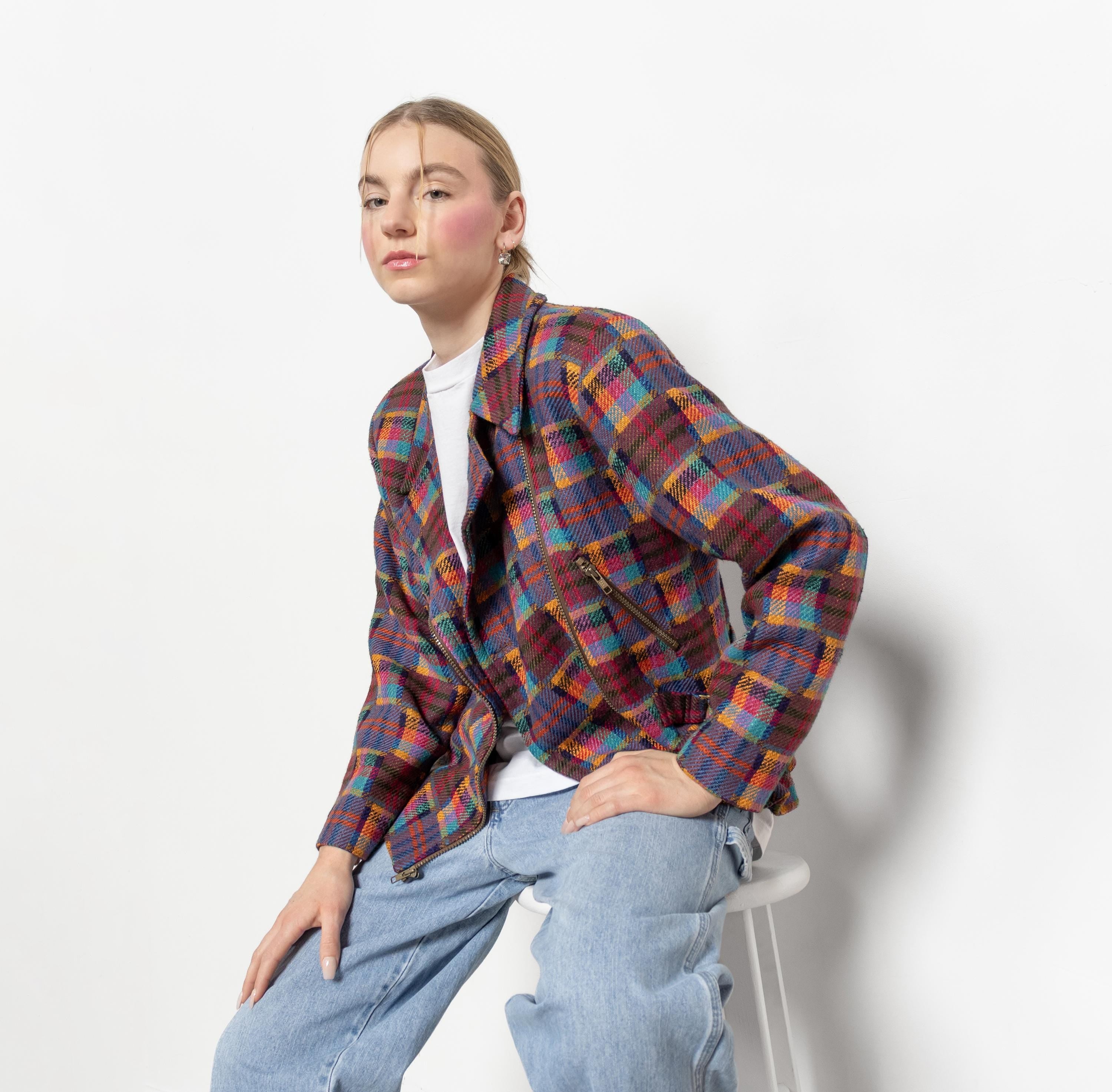 ジャケット・アウター vintage 90's US wool design coat Kids Retro Coat Sanyo Japan Brown Pink Swing 1940s 1960s