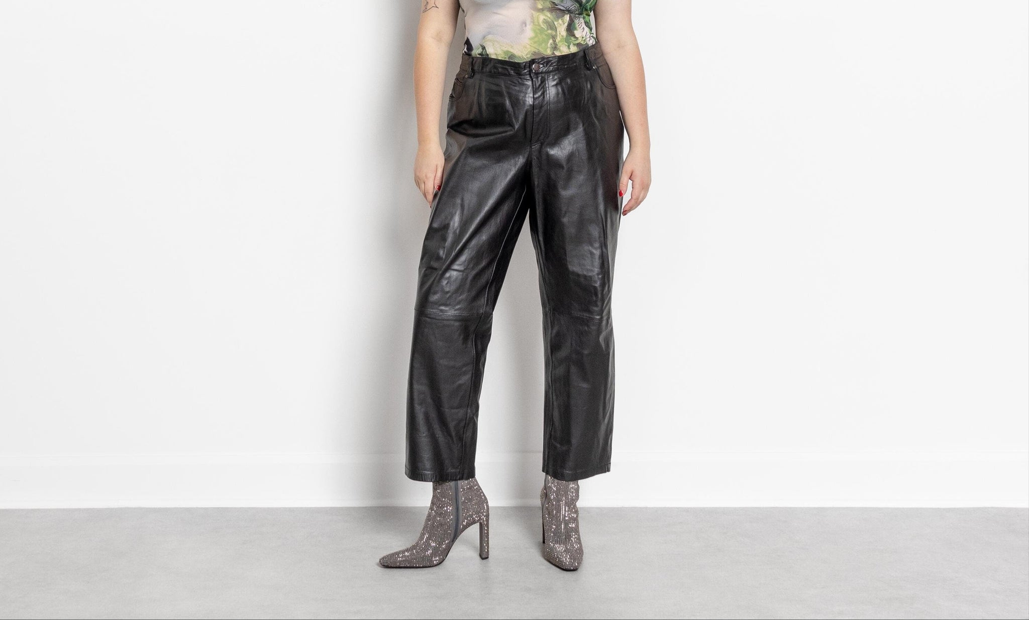 Black Leather Vintage Pants