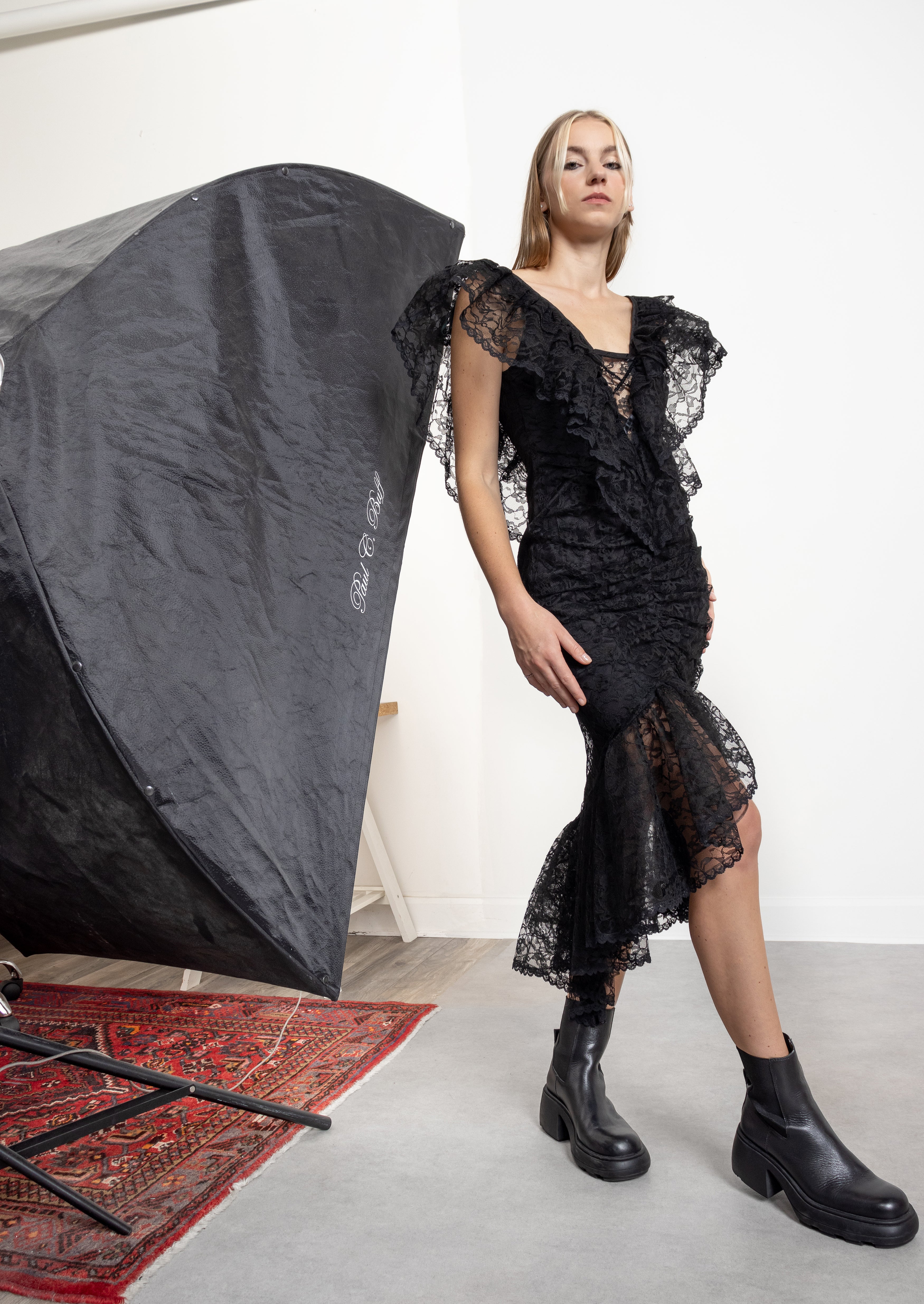black 80s prom dress Black Lace 80's Prom Dress