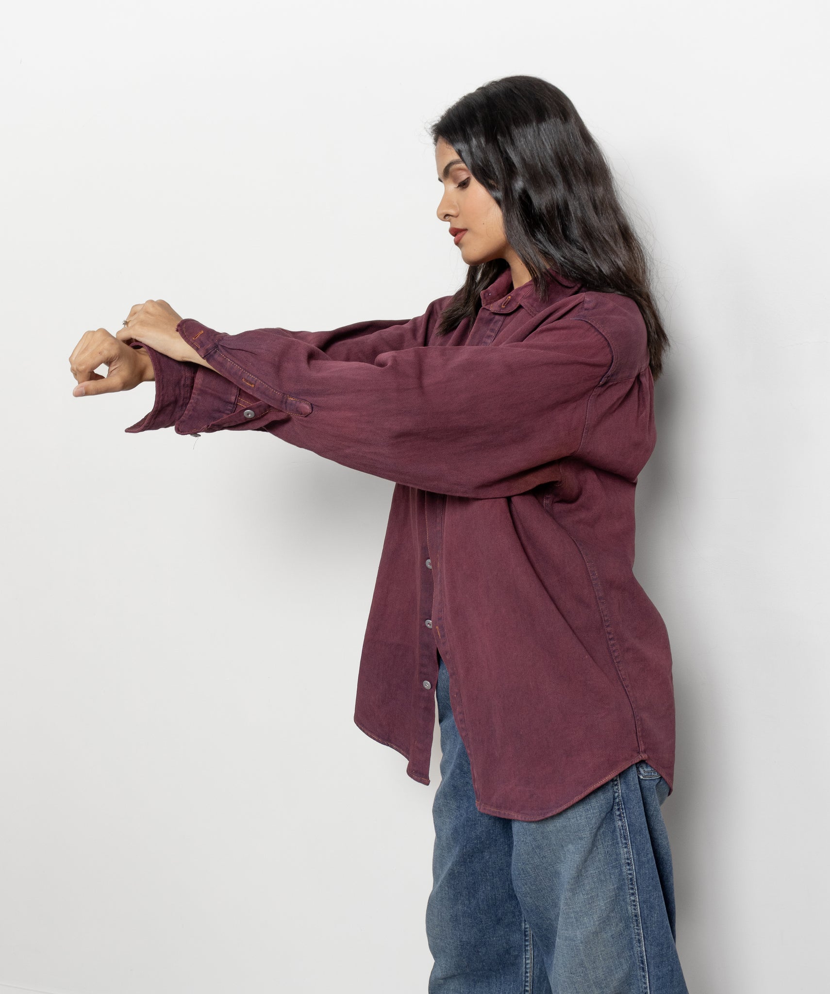 Burgundy Denim