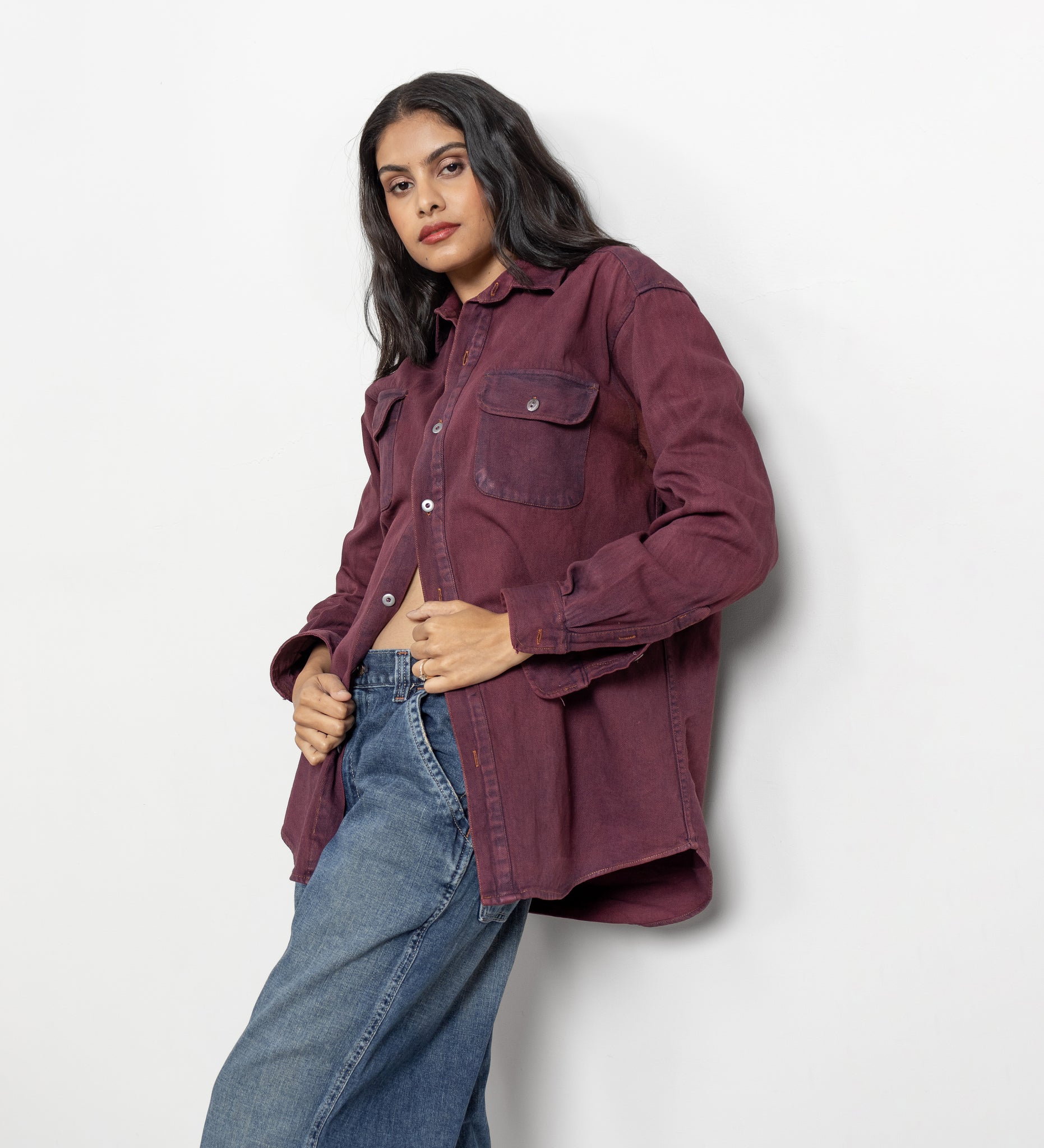 Burgundy Denim