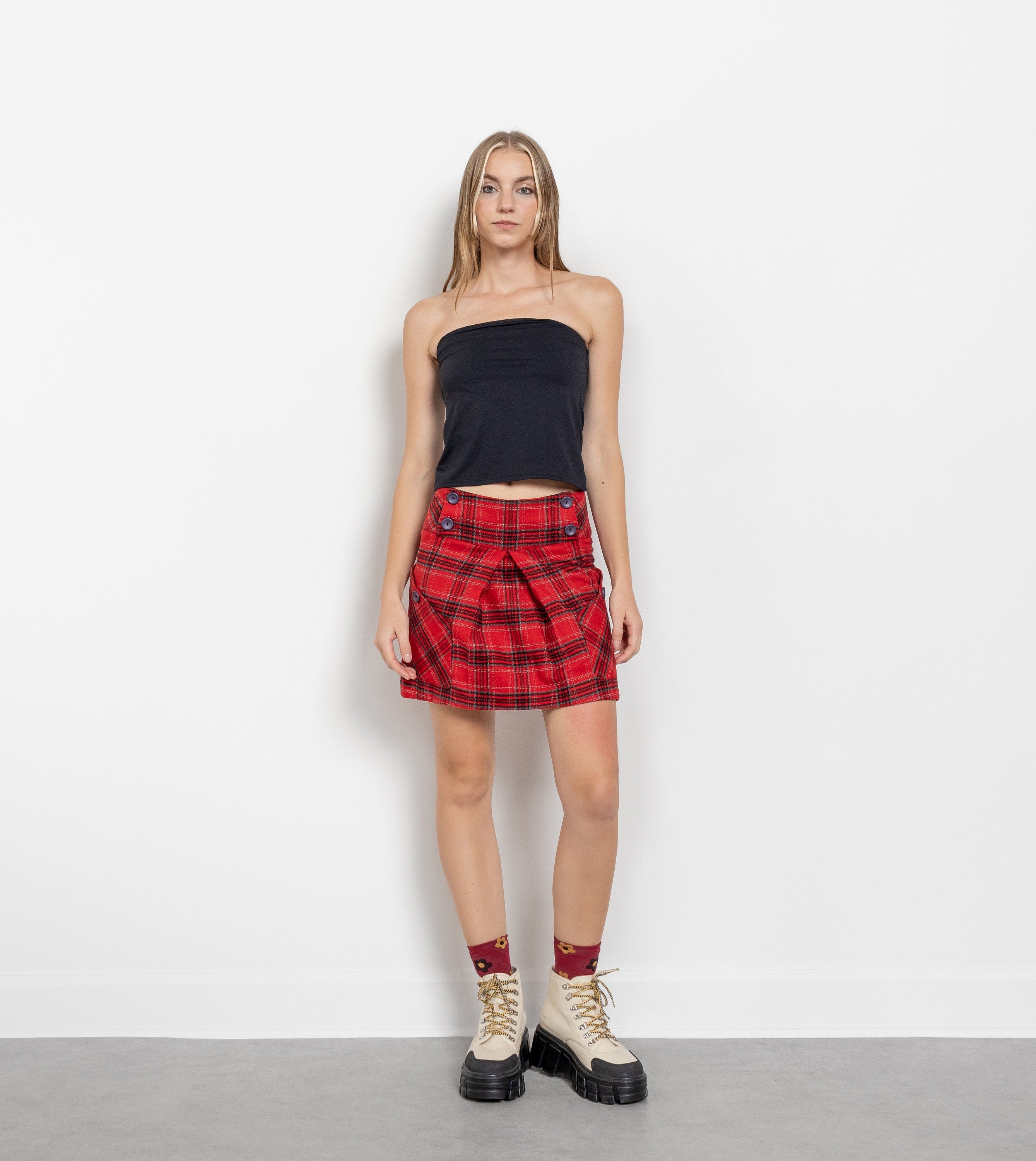 Red Plaid Mini Skirts – Better Stay Together
