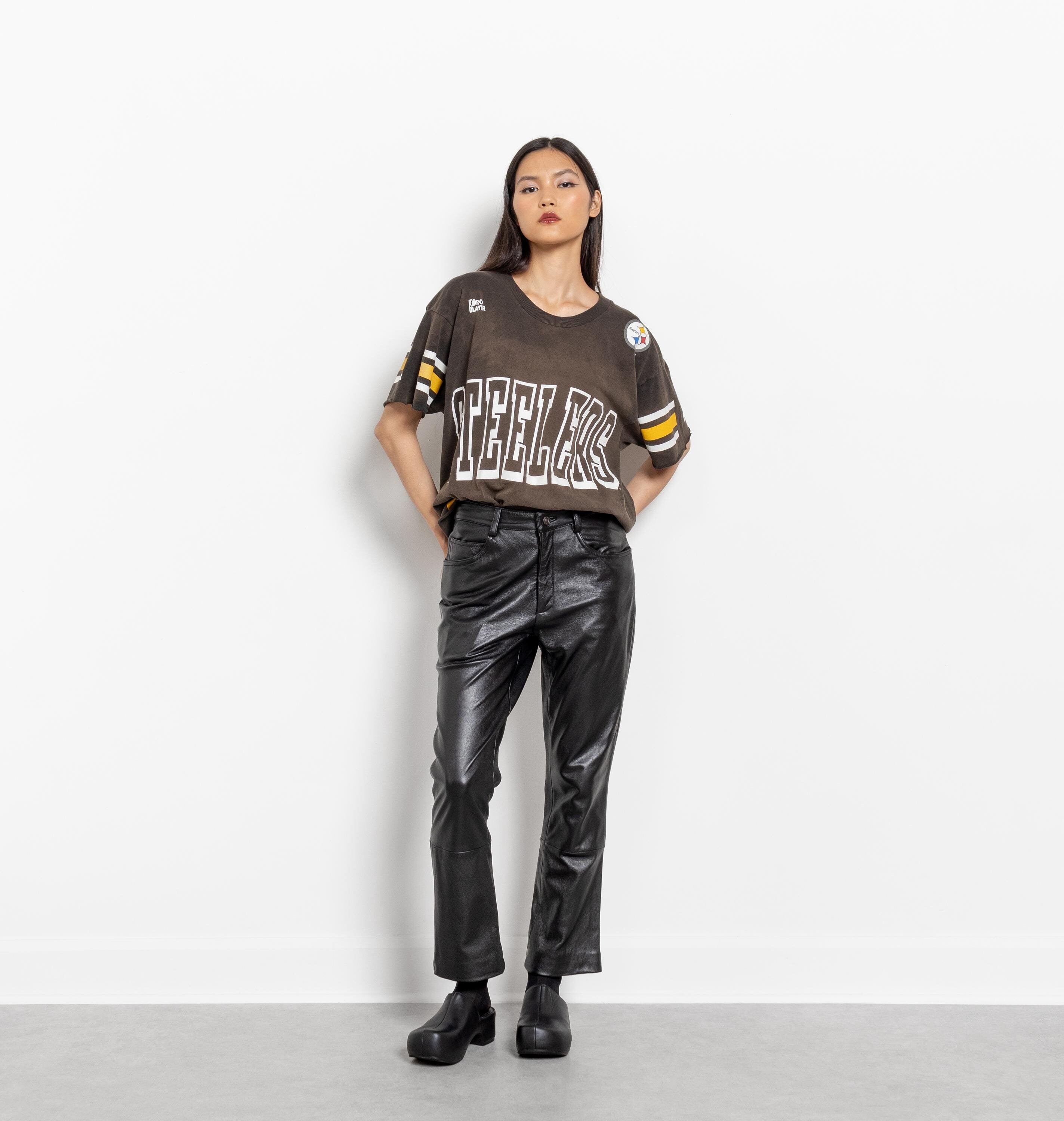 新品☆argue BUFFY VINTAGE PANTS/BLACK EPISODE Women's Vintage Designer Black Velvet Silk Blend