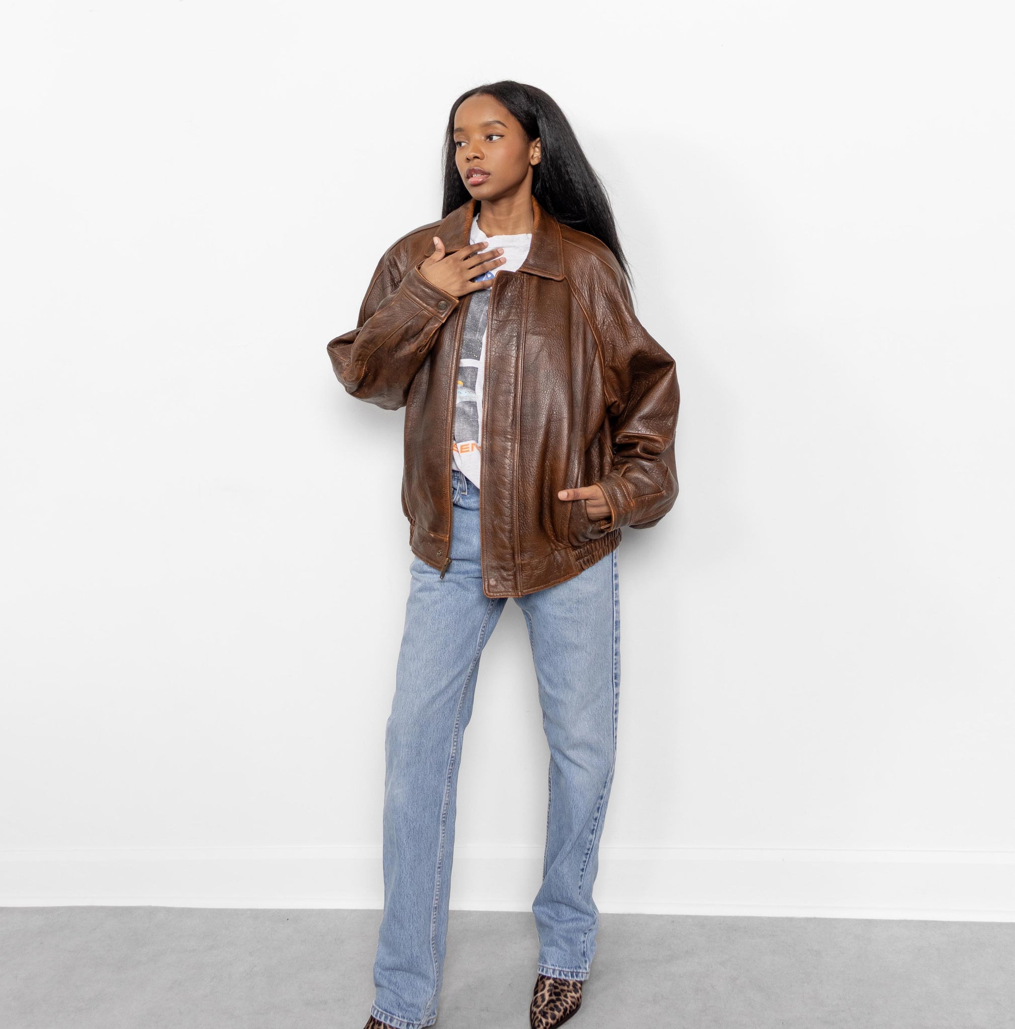 Leather Bomber