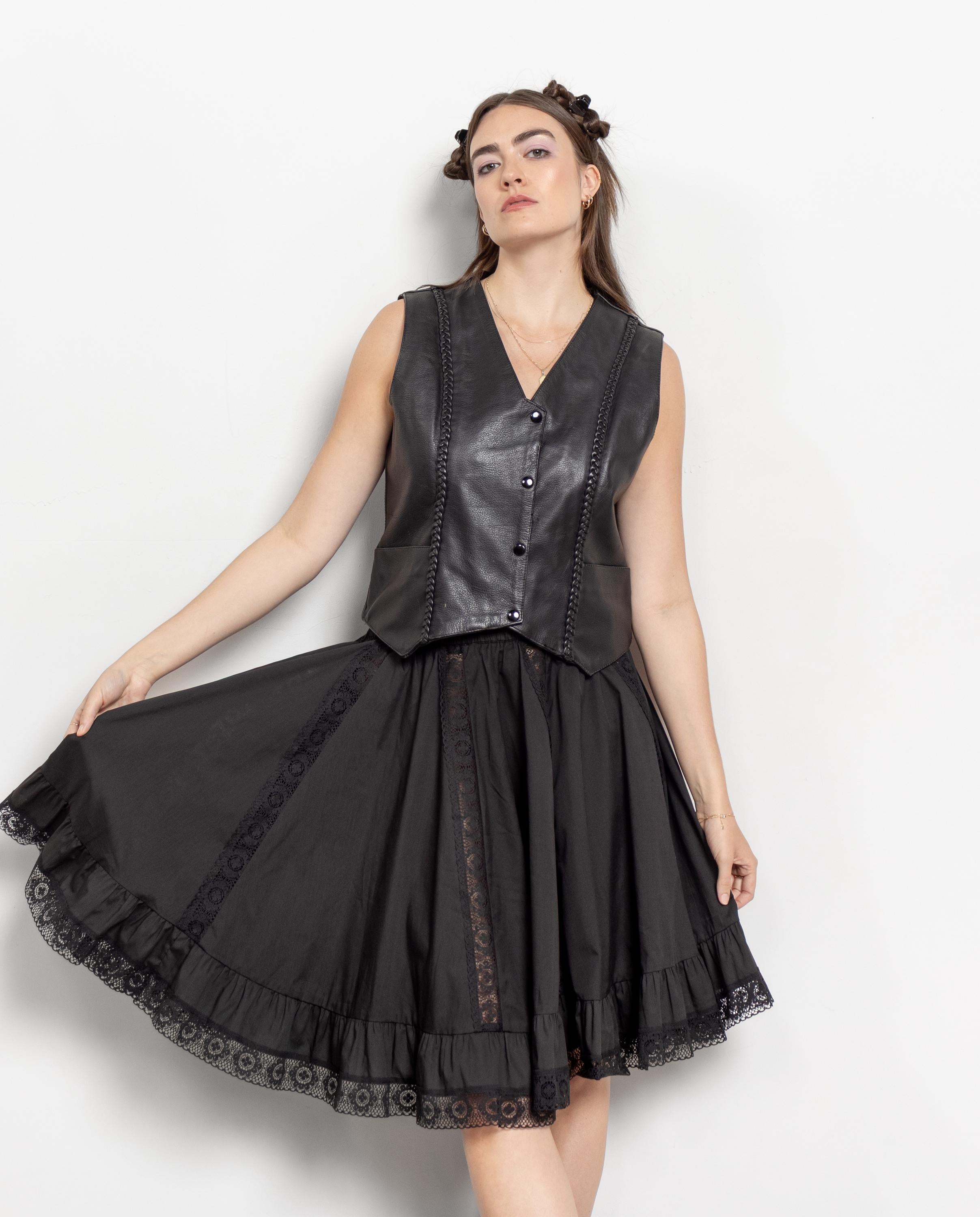 faux leather white dress Faux Leather Mini Dress with Puff Sleeves Black / L