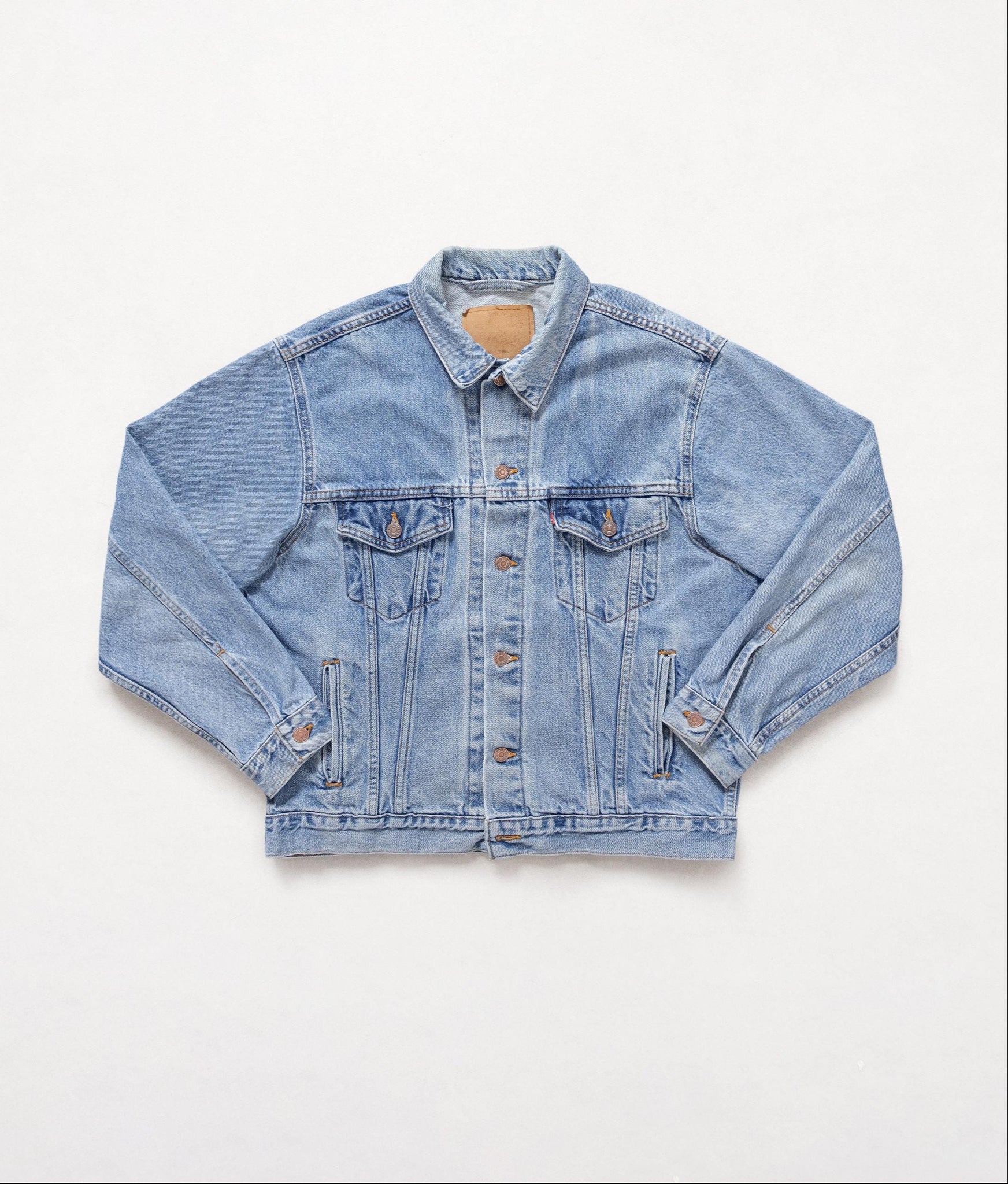 Denim jacket on a white background
