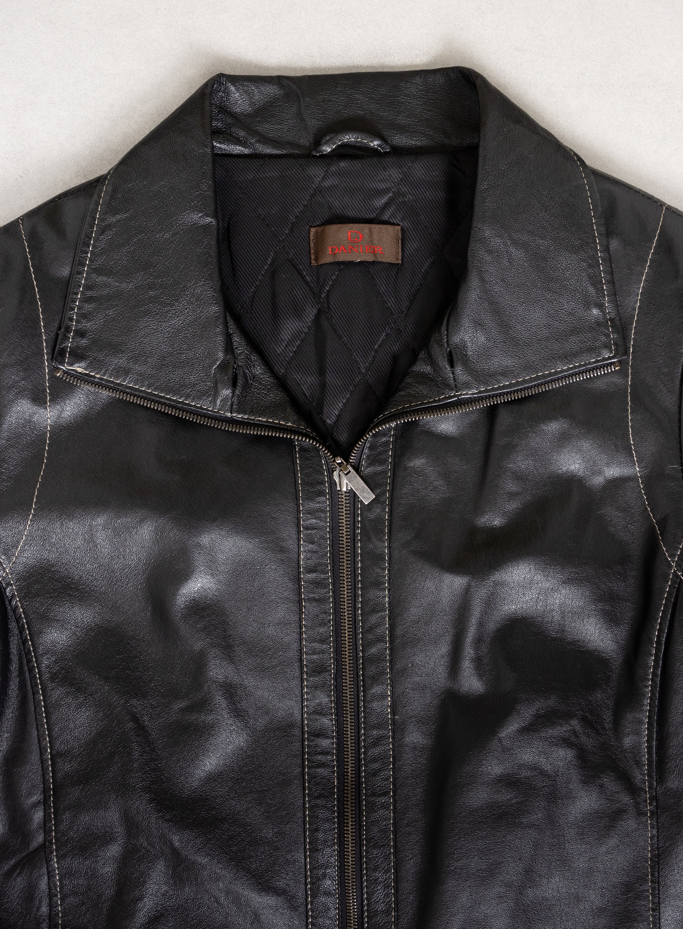 ジャケット・アウター vintage switching real leather sweat FIT WEAR Vintage Real Leather Jacket for Women, Shaded