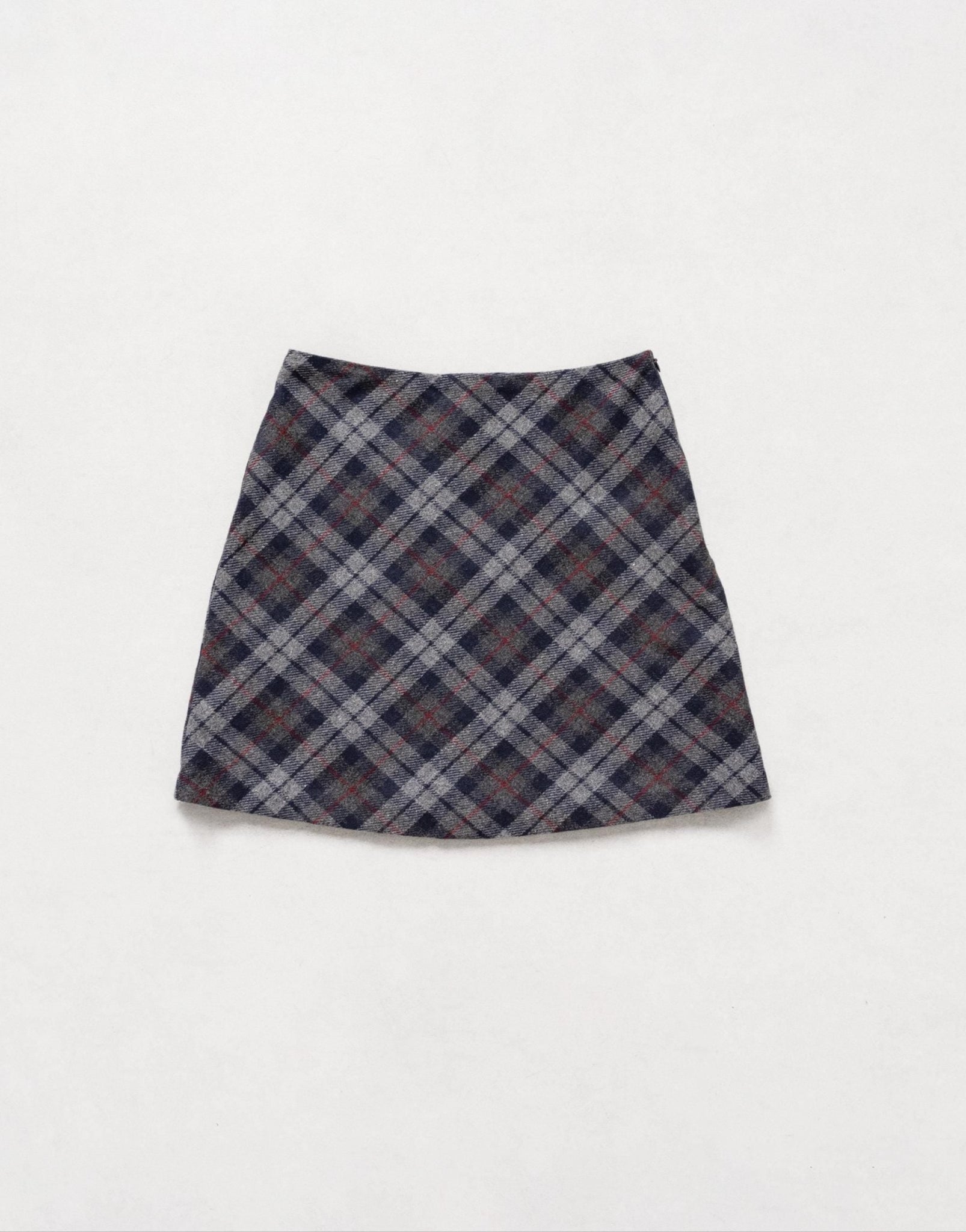 Plaid skirt on a white background