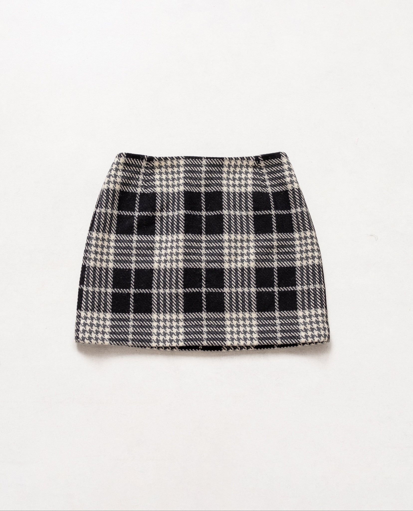 Plaid skirt on a white background