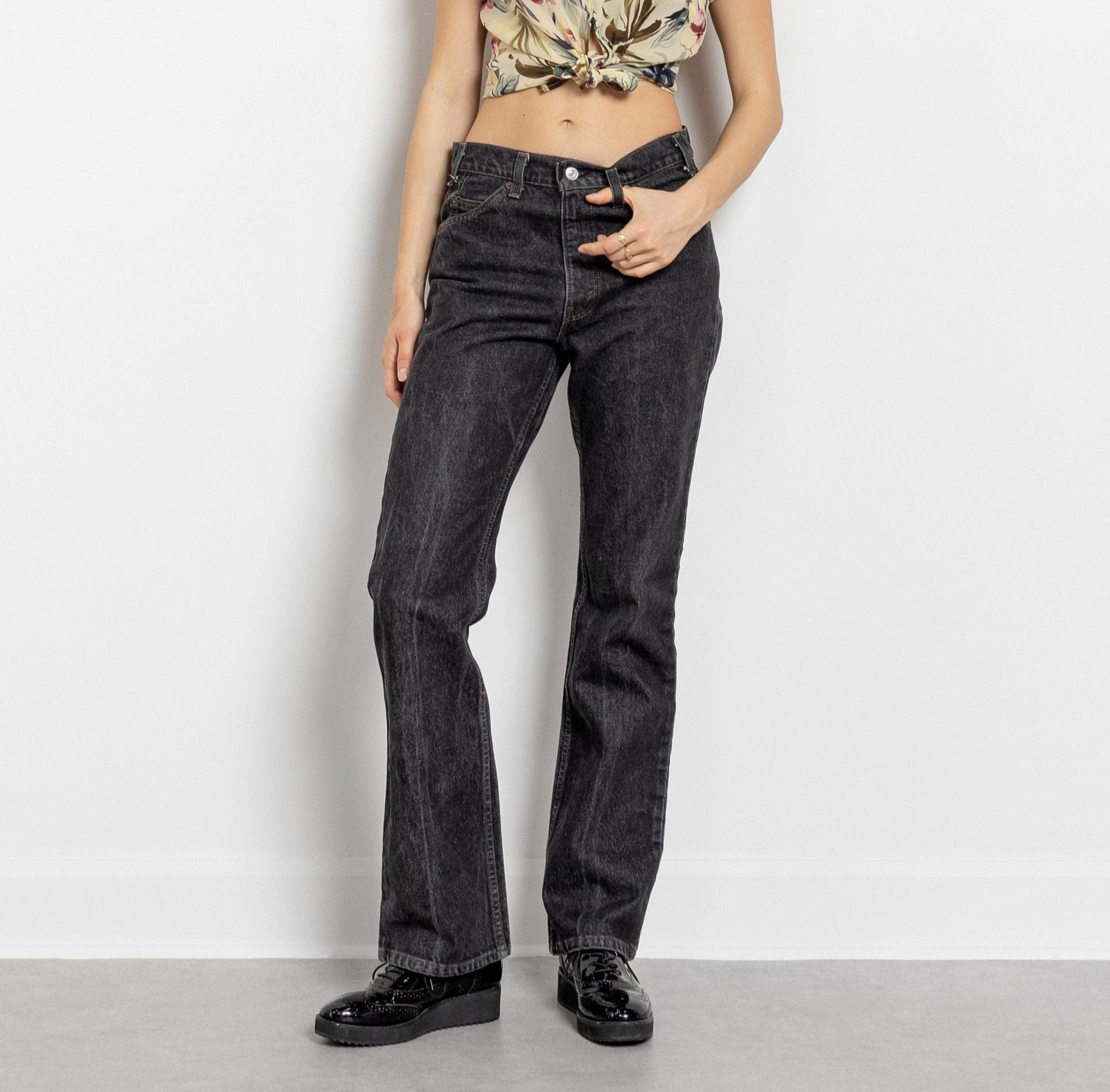 パンツ 00s Levi's 517-35 black flared denim Y2K 00s Levi's 517 flared denim Y2K black 黒 POST JUNK / 90's LEVI'S