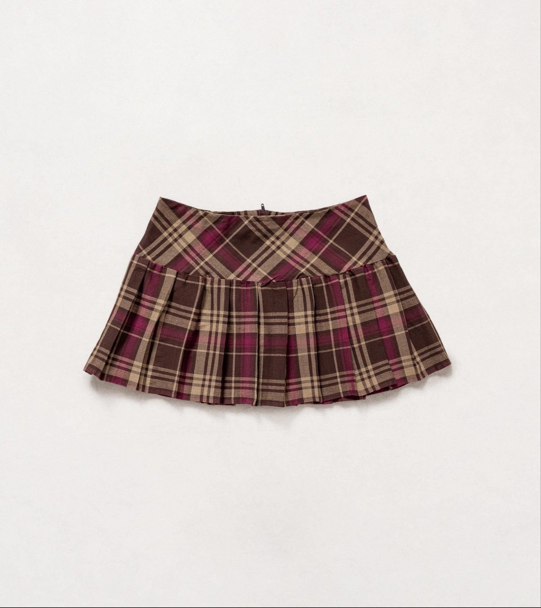 Plaid skirt on a white background