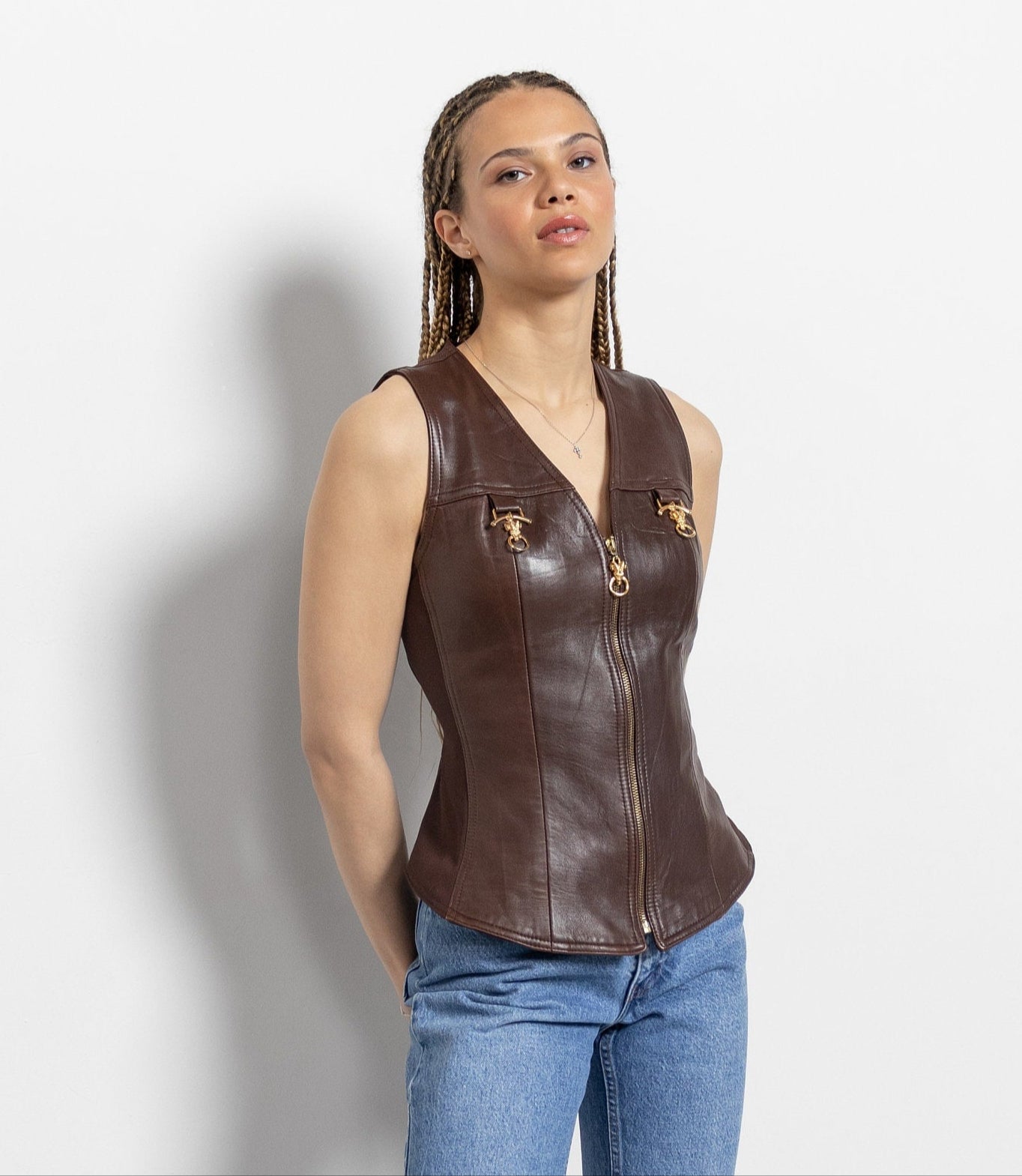 Cache Xs Leather Vest – Better Stay Together