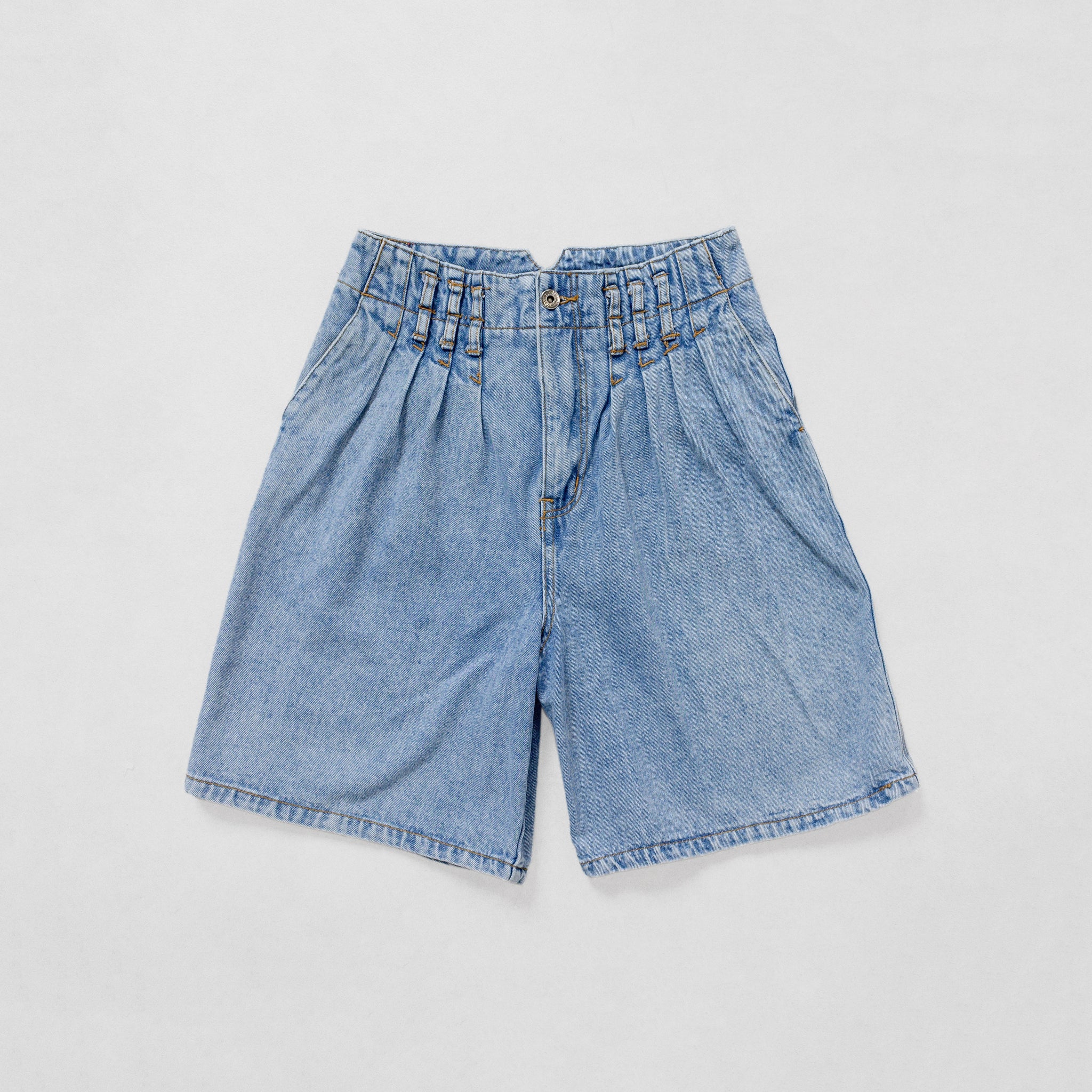 Pleated Denim