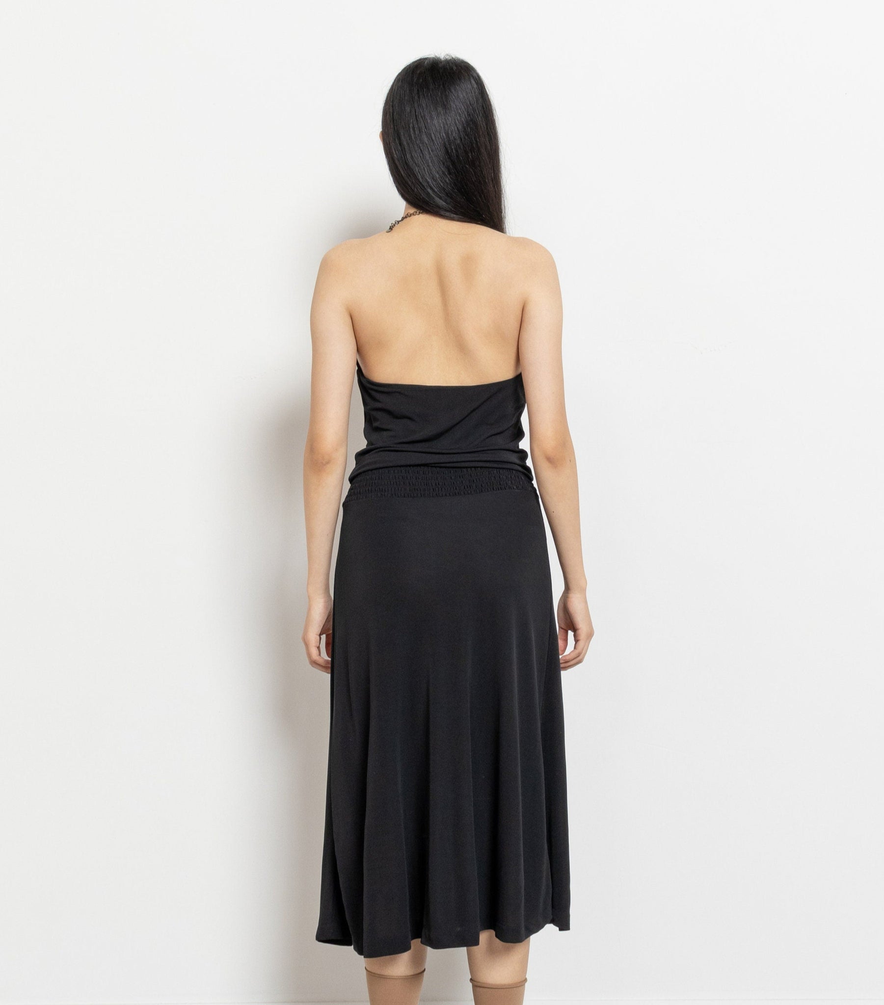 Women's Vintage Black Backless Halter Dress – Better Stay Together