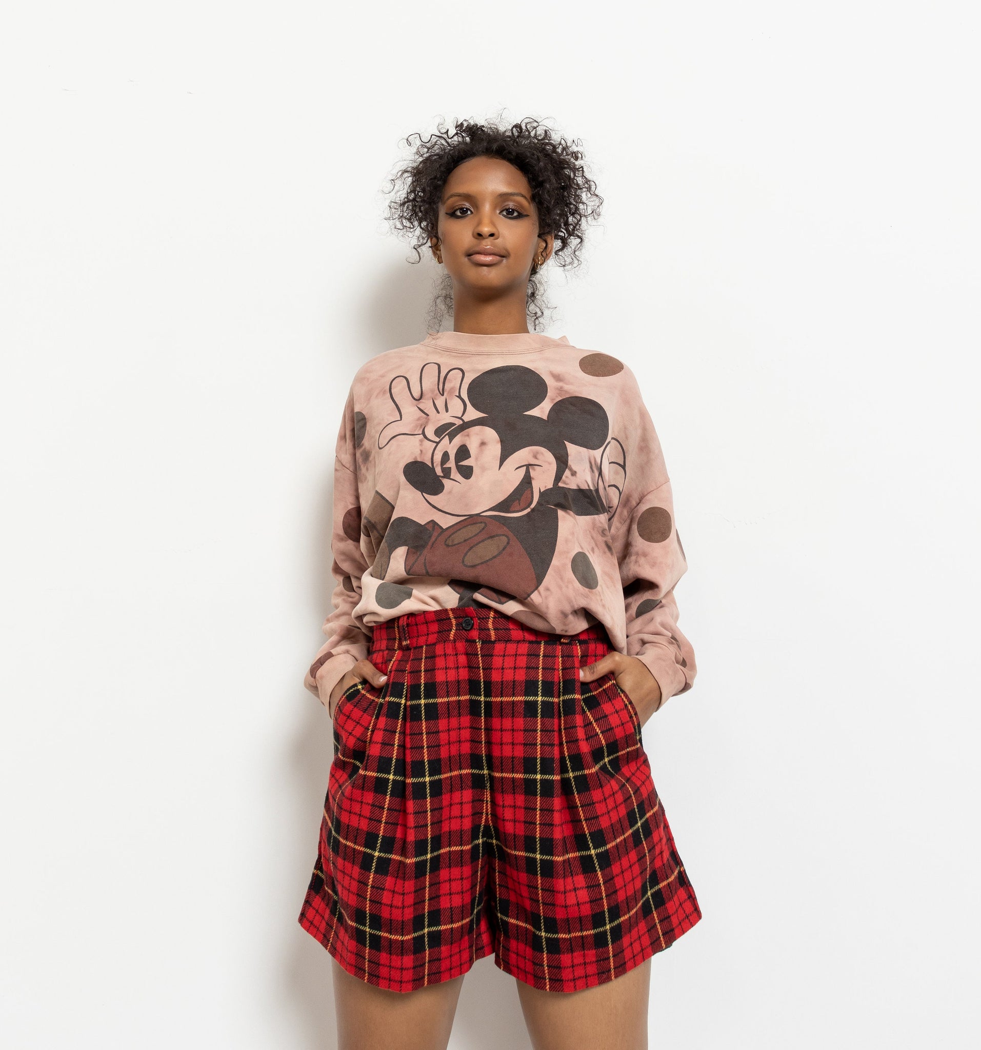Plaid Wool Pleats