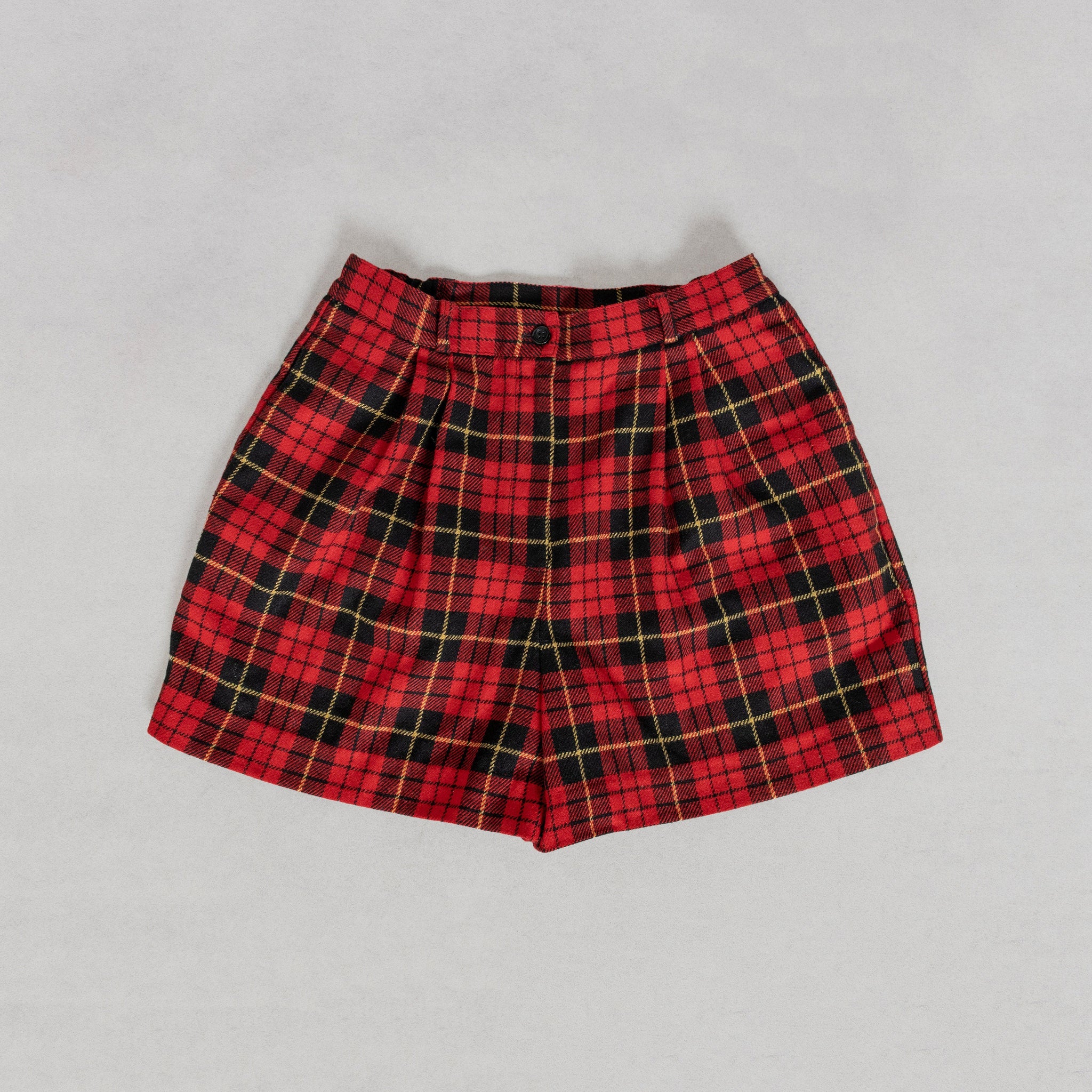 Plaid Wool Pleats