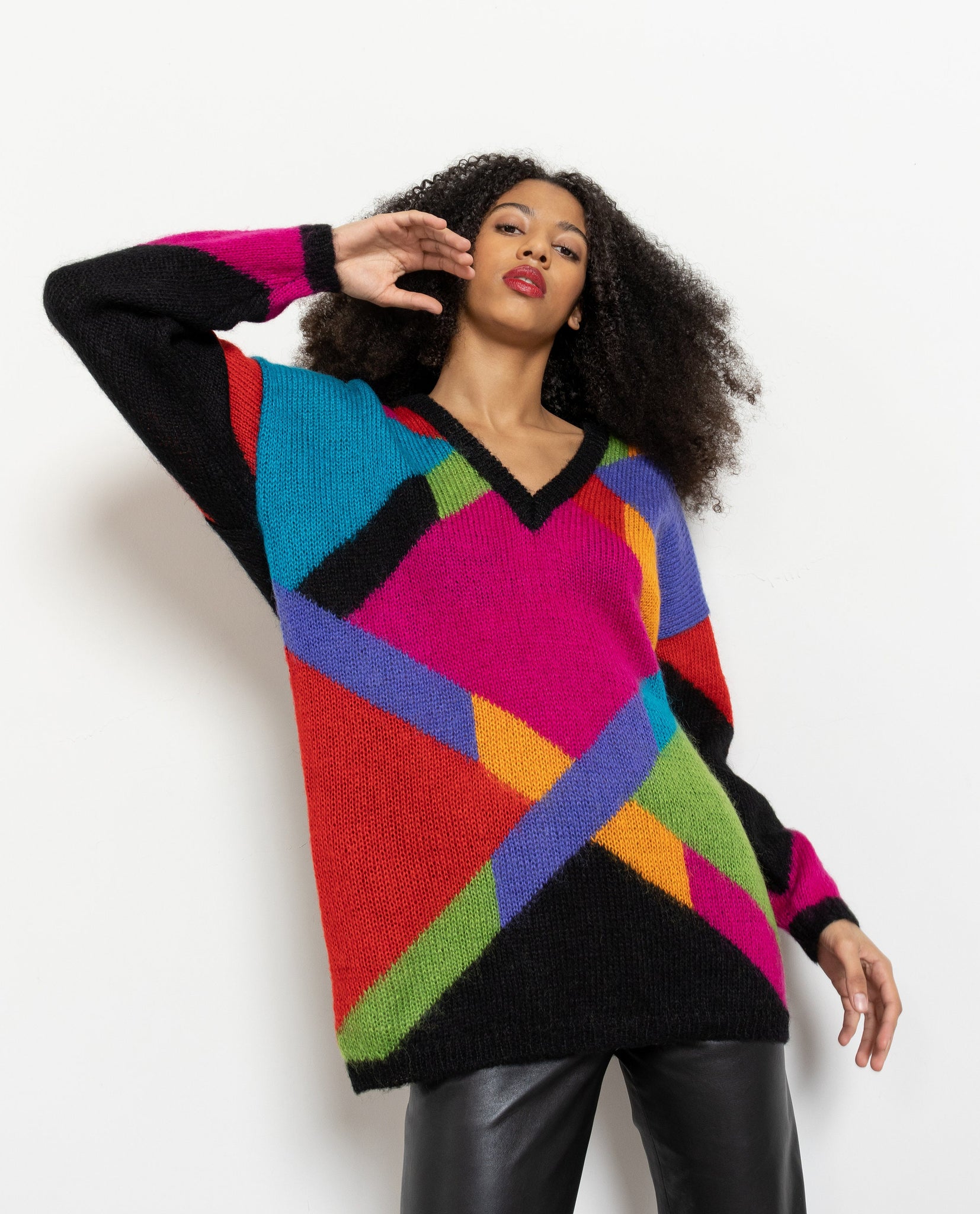 Color Block Mohair