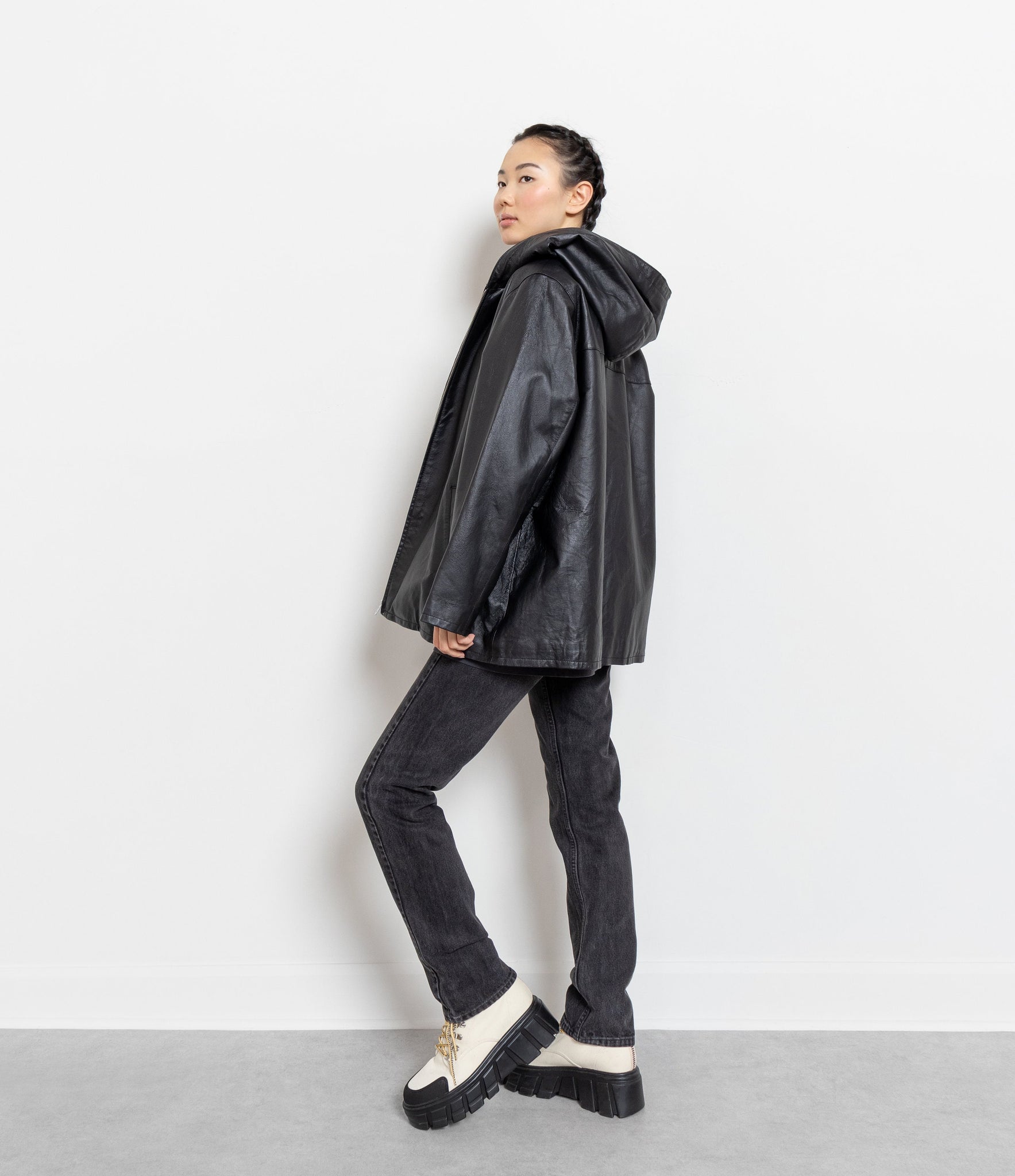 Hooded Leather