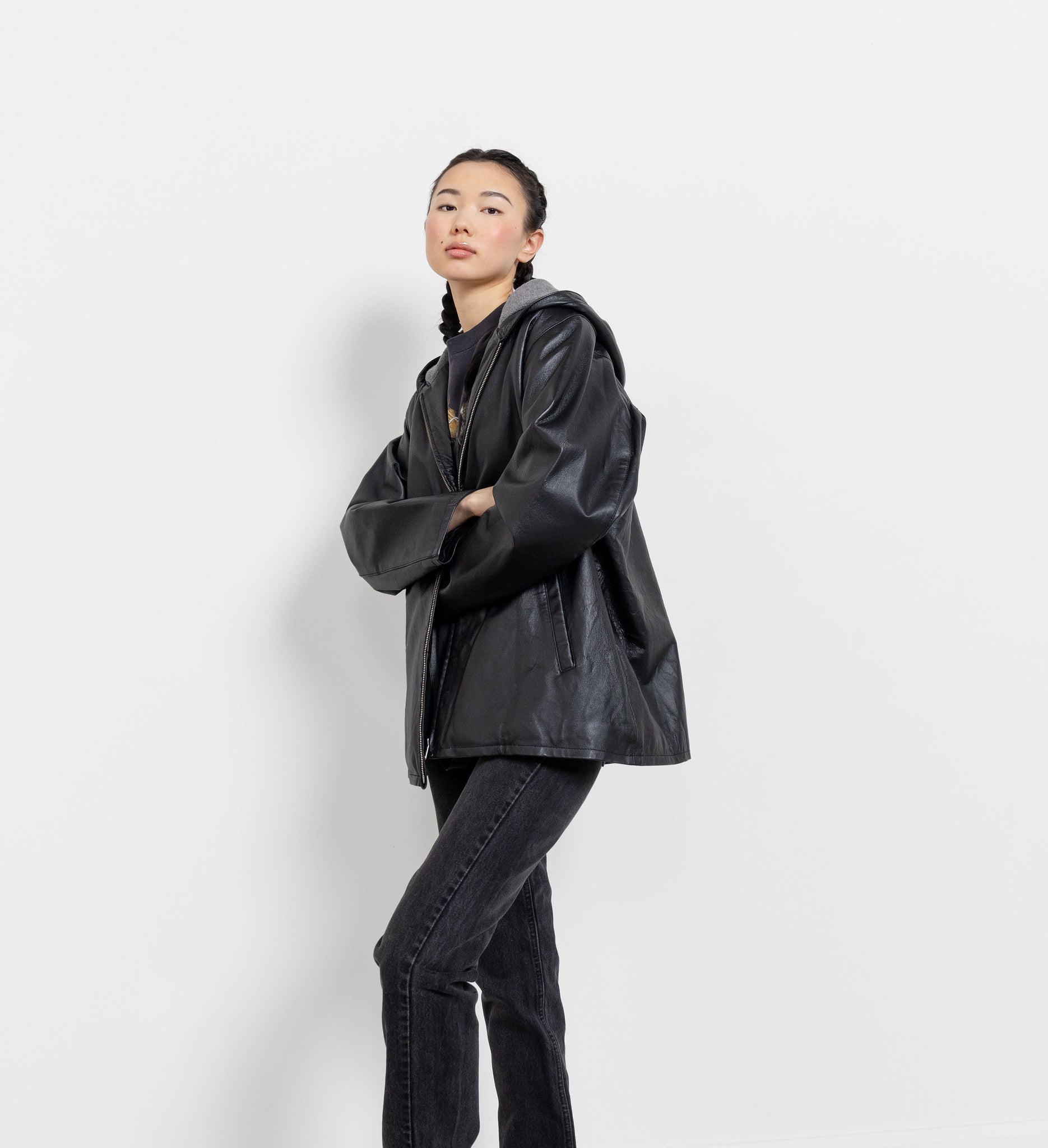 Hooded Leather