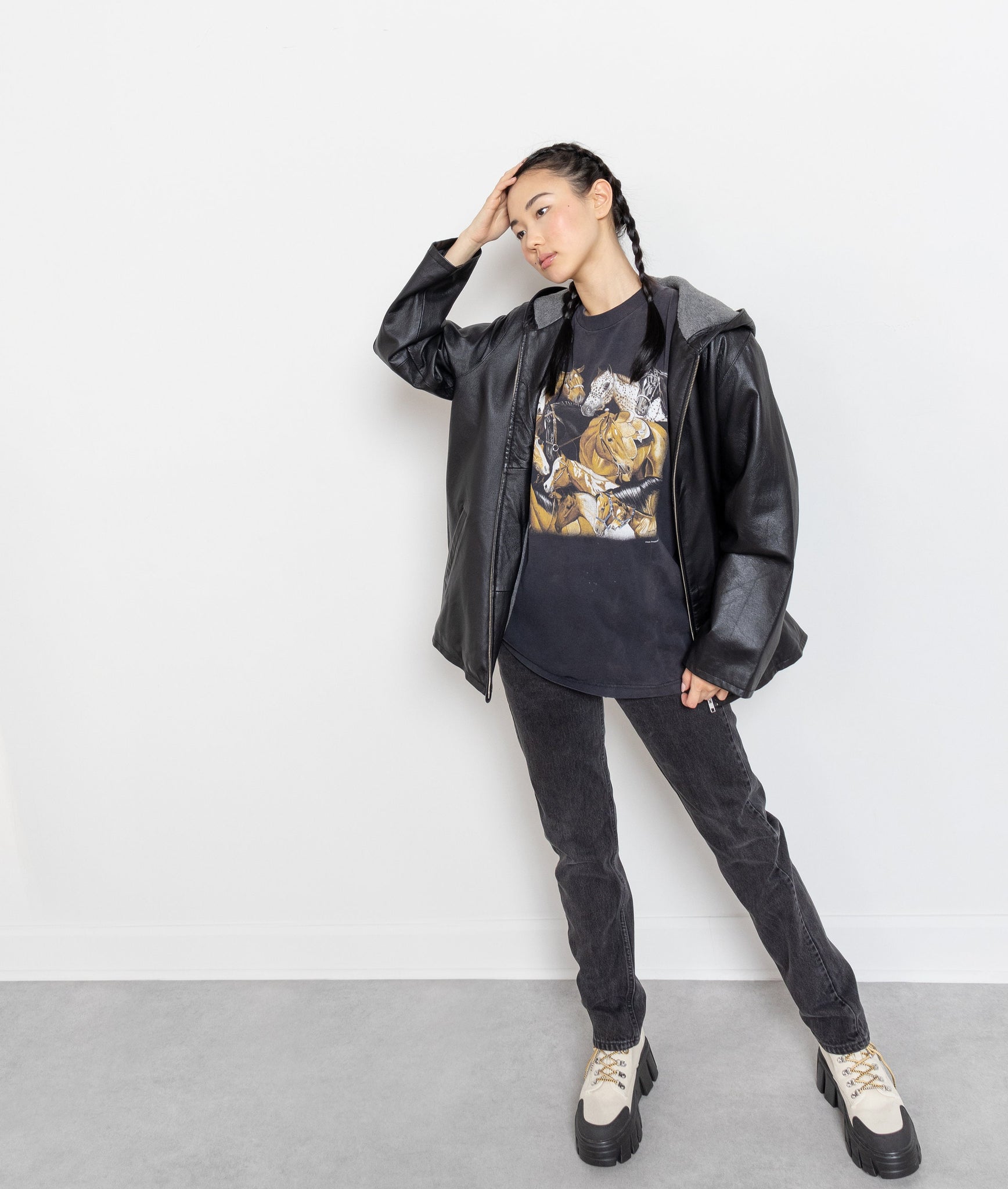 Hooded Leather