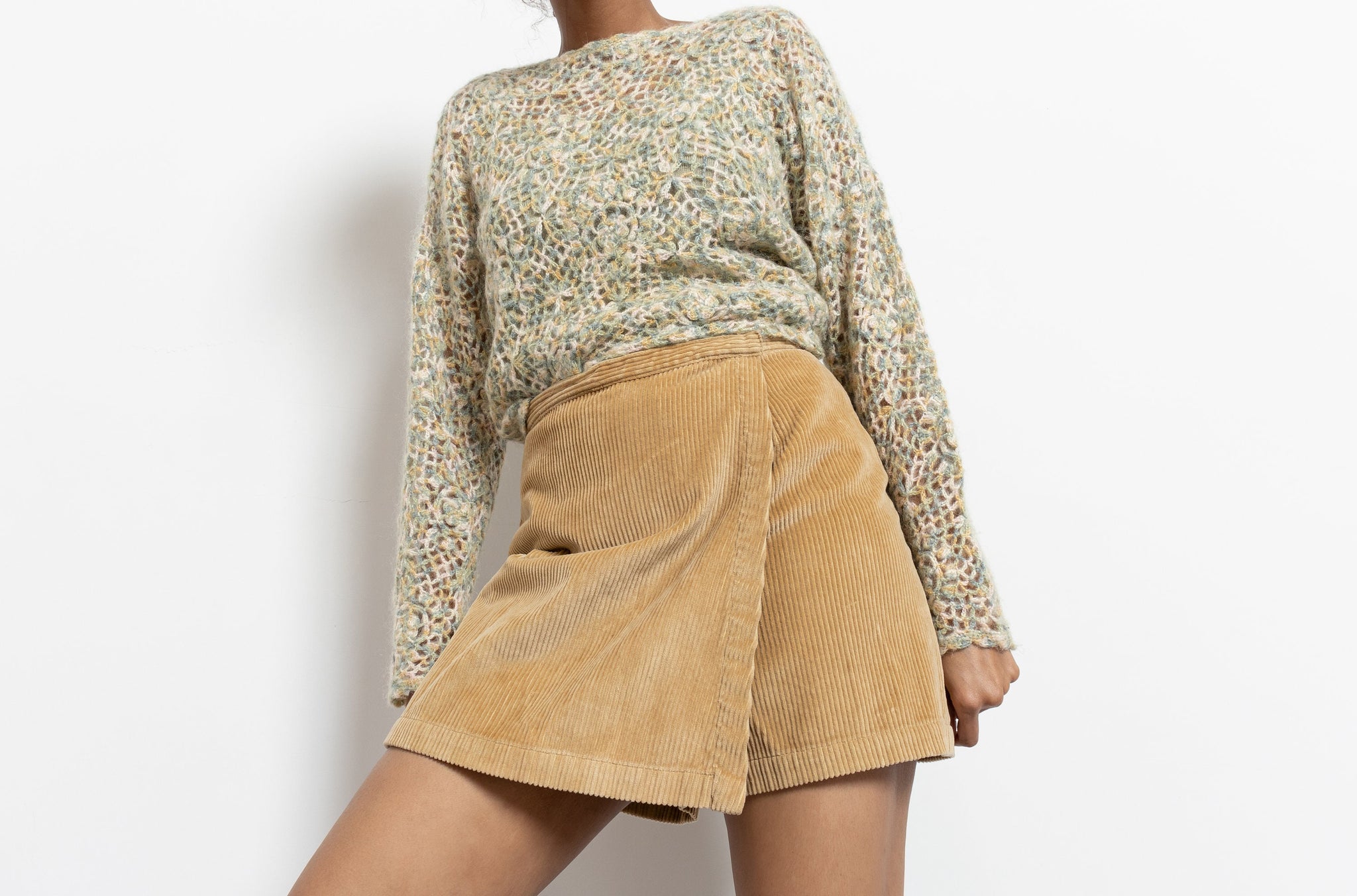 Cropped Floral Mohair
