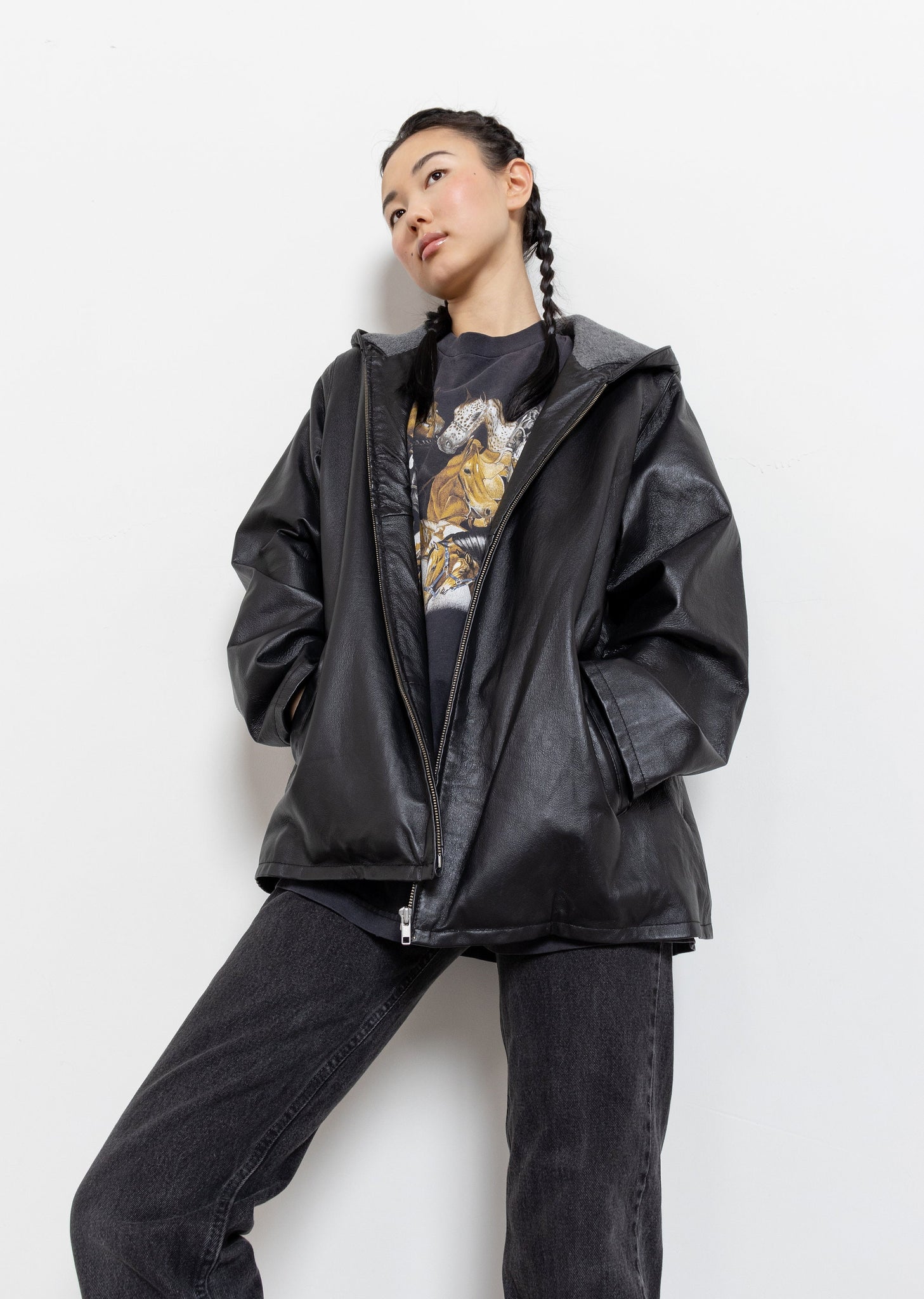 Hooded Leather