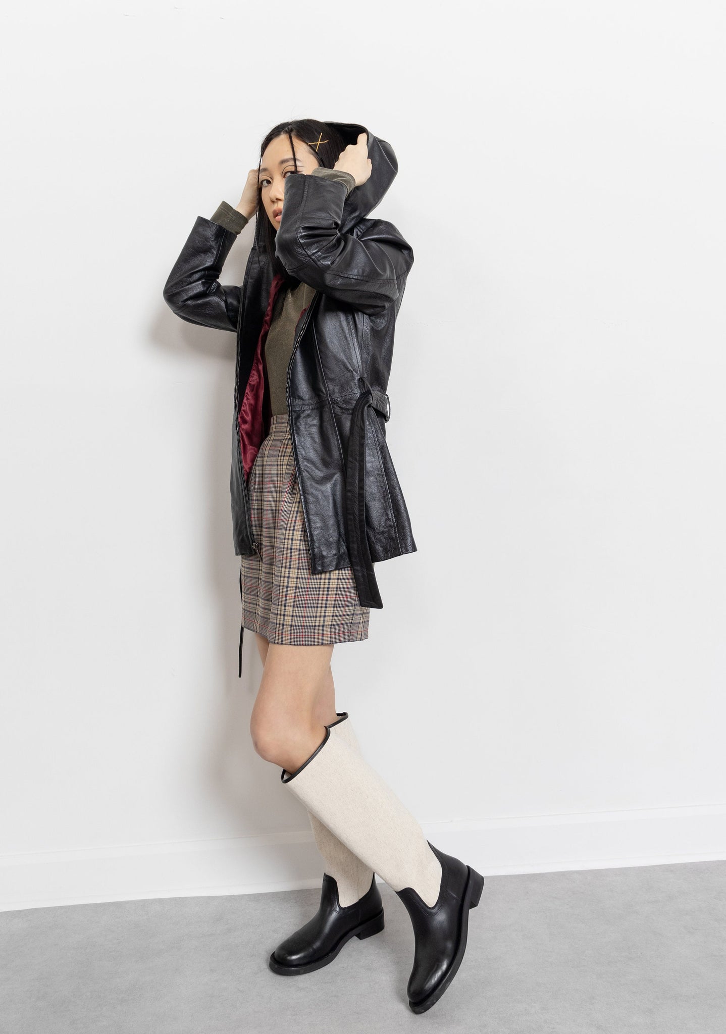 Hooded Leather