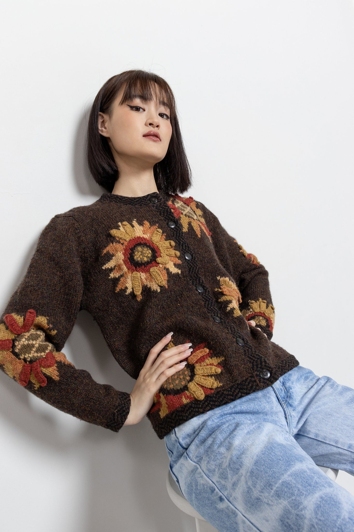 Wool Sunflowers