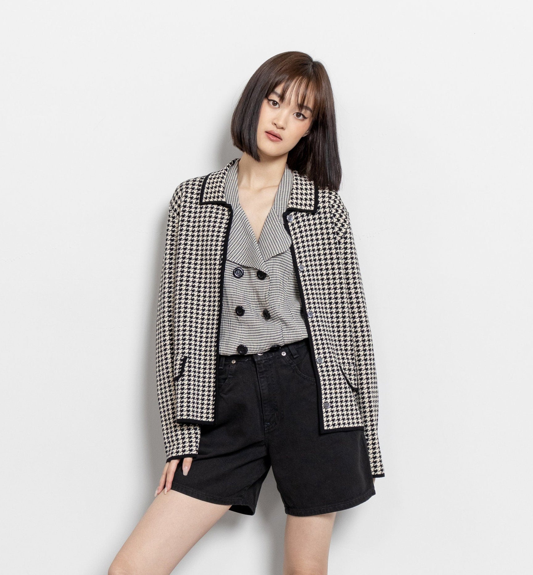 Houndstooth Cardi