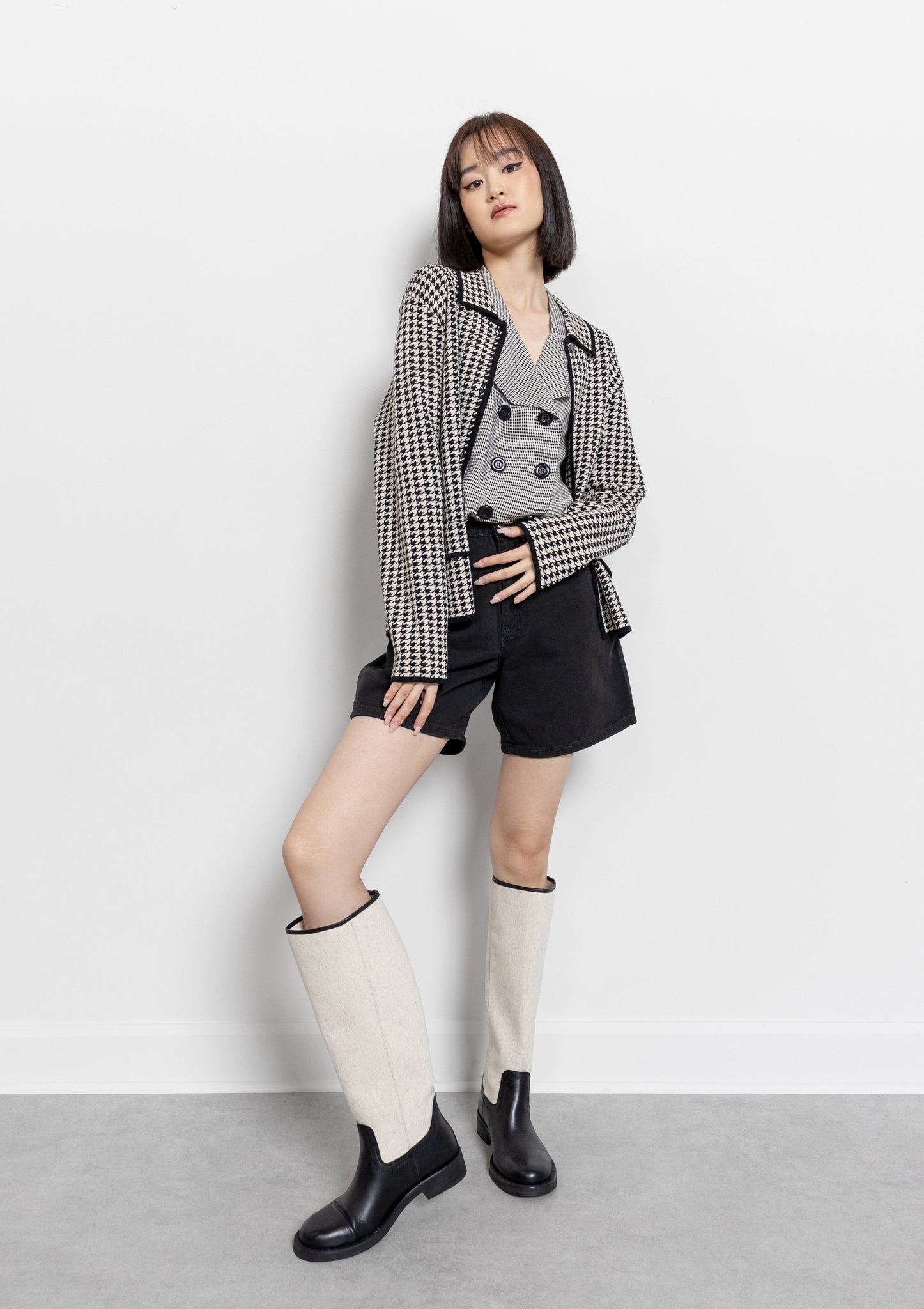 Houndstooth Cardi