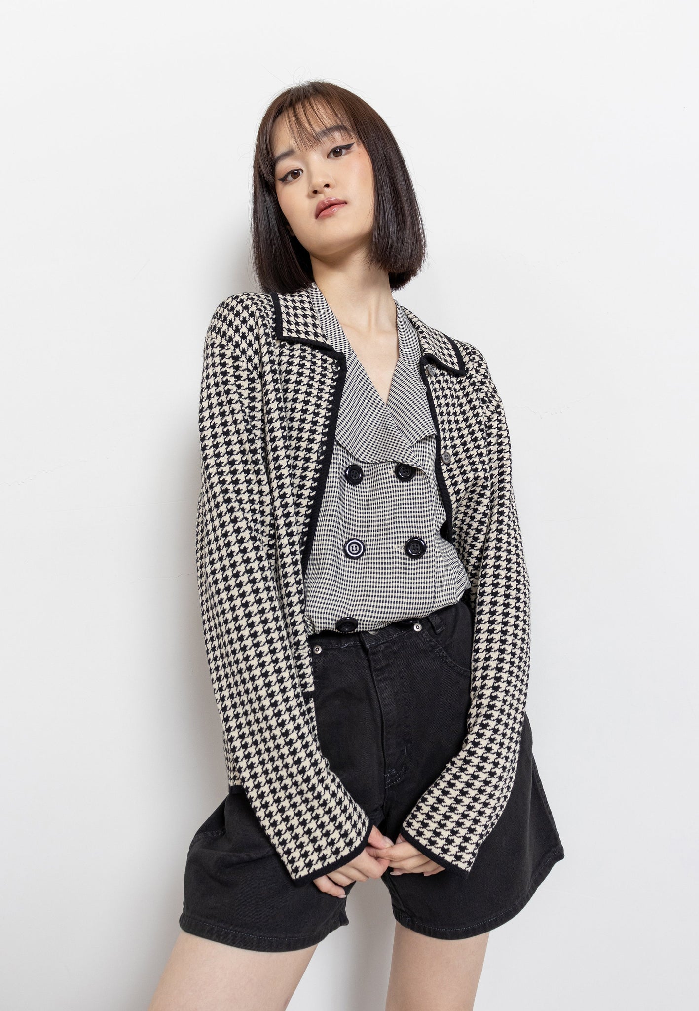 Houndstooth Cardi