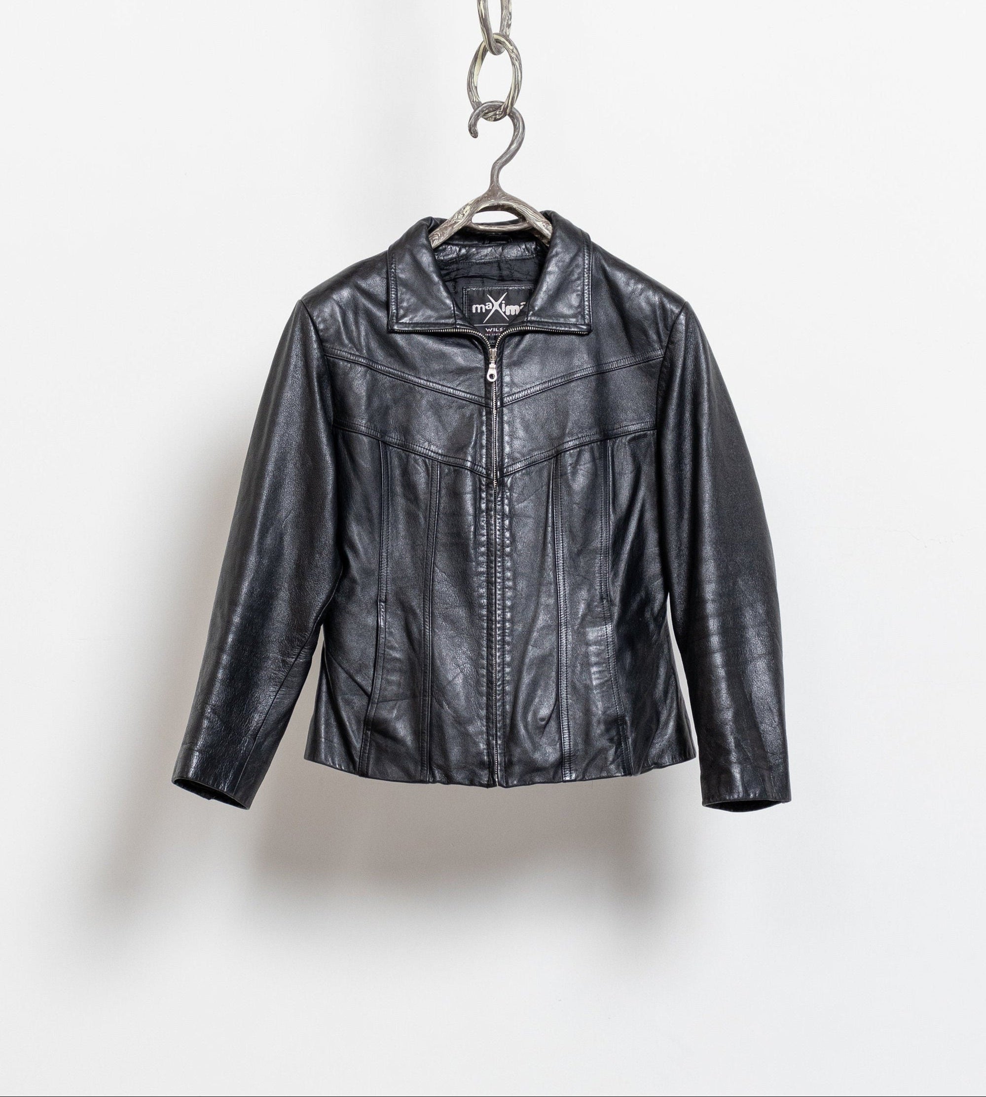Wilson\'s Maxima Leather woven pure light fall piece Vintage 90s Wilsons Leather Maxima Leather Jacket - Etsy main image 4