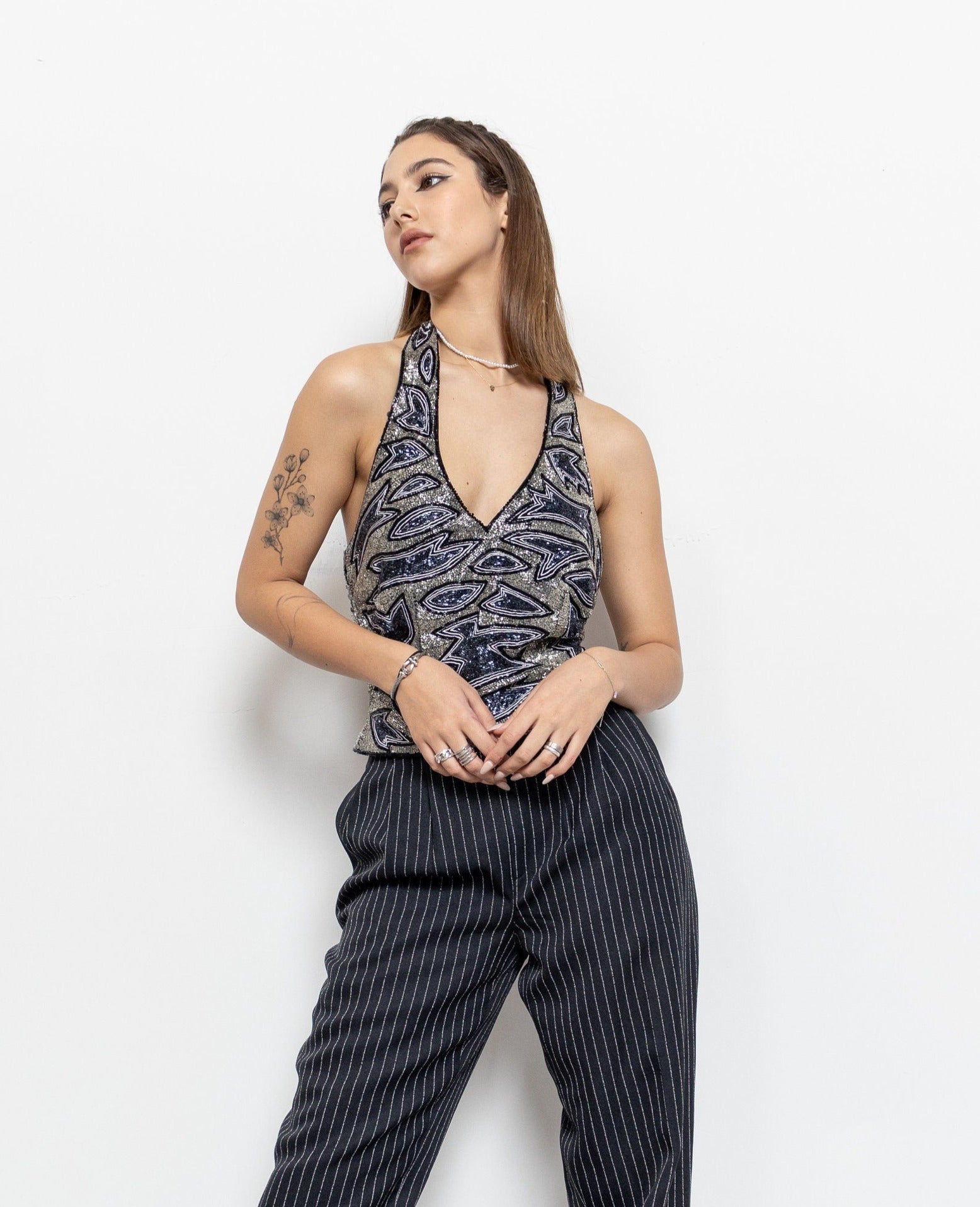 Sequin Halter