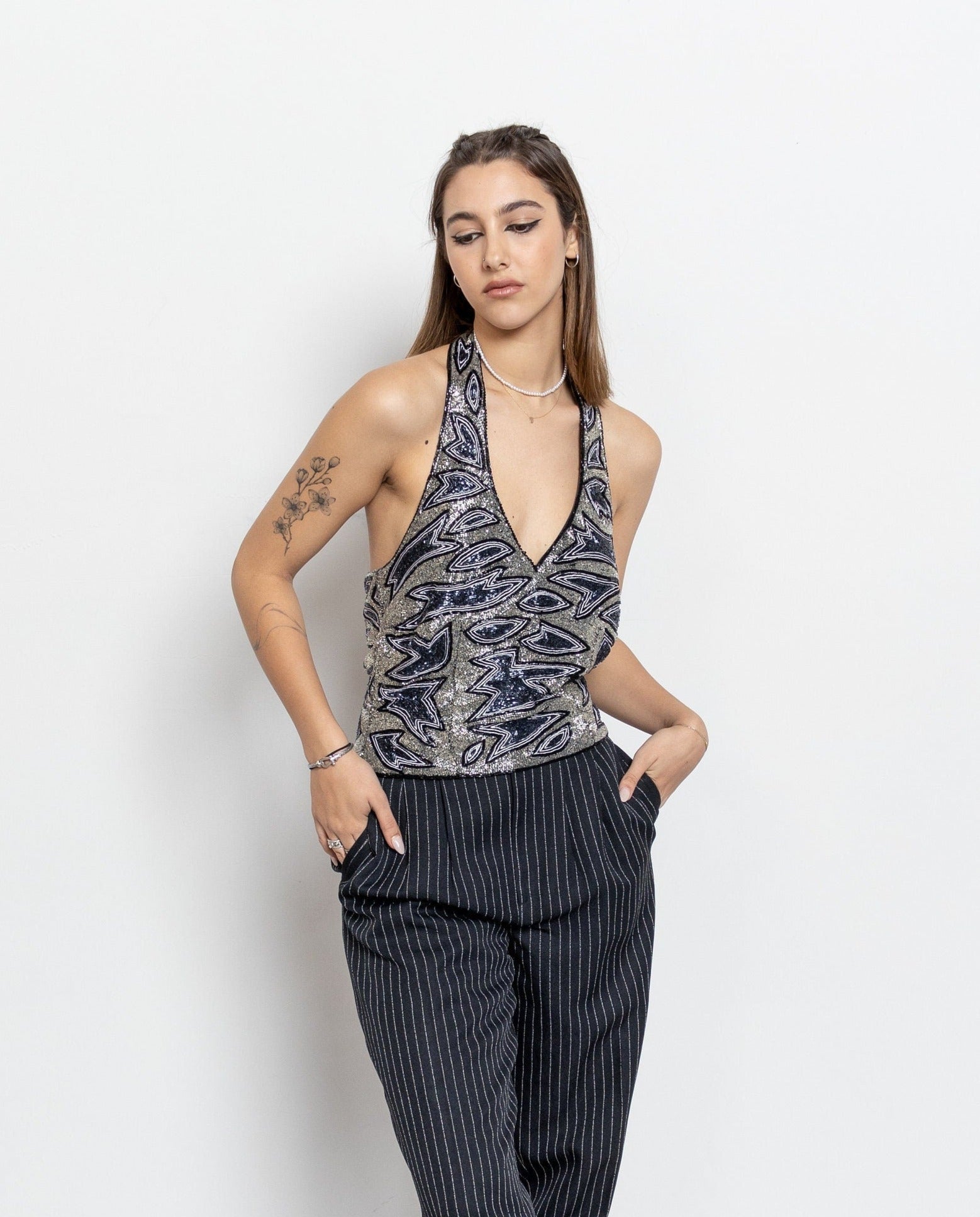 Sequin Halter