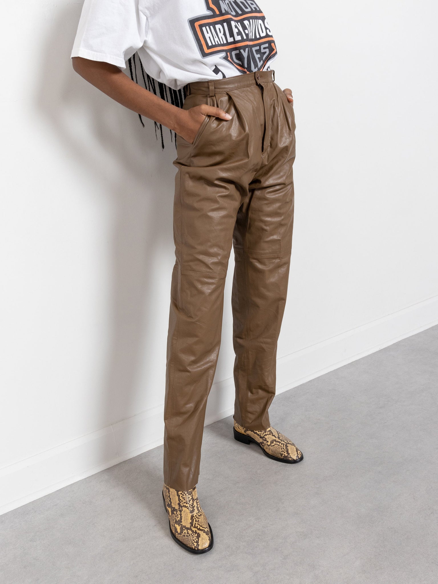 Pleated Leather