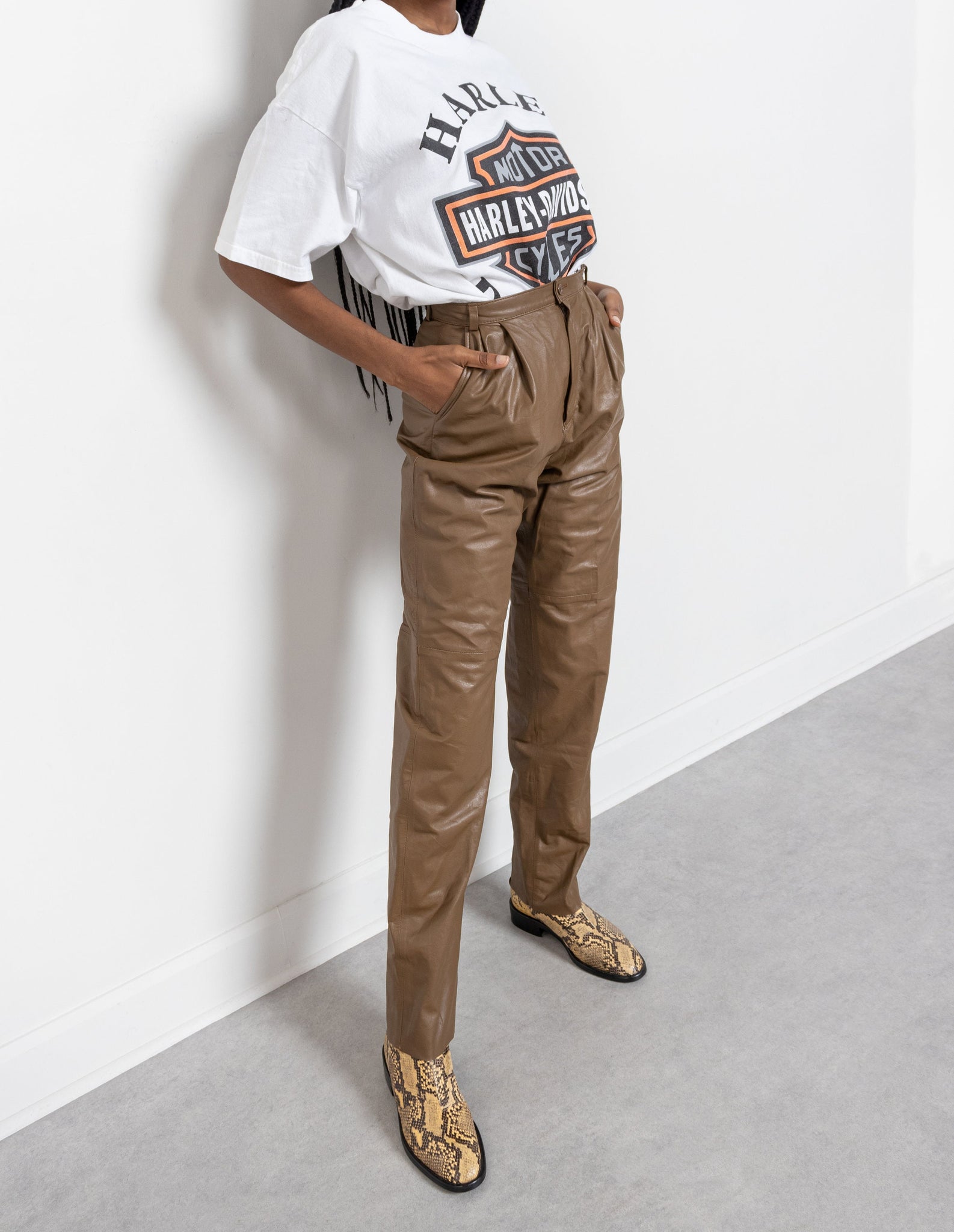 Pleated Leather