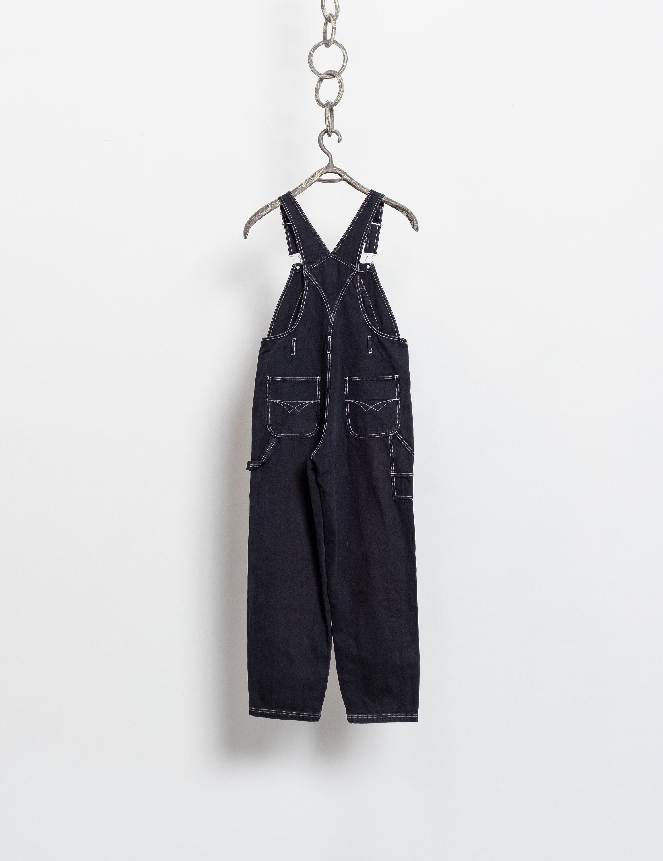 blues alley black denim overall 先染め blues alley black denim overall 先染め