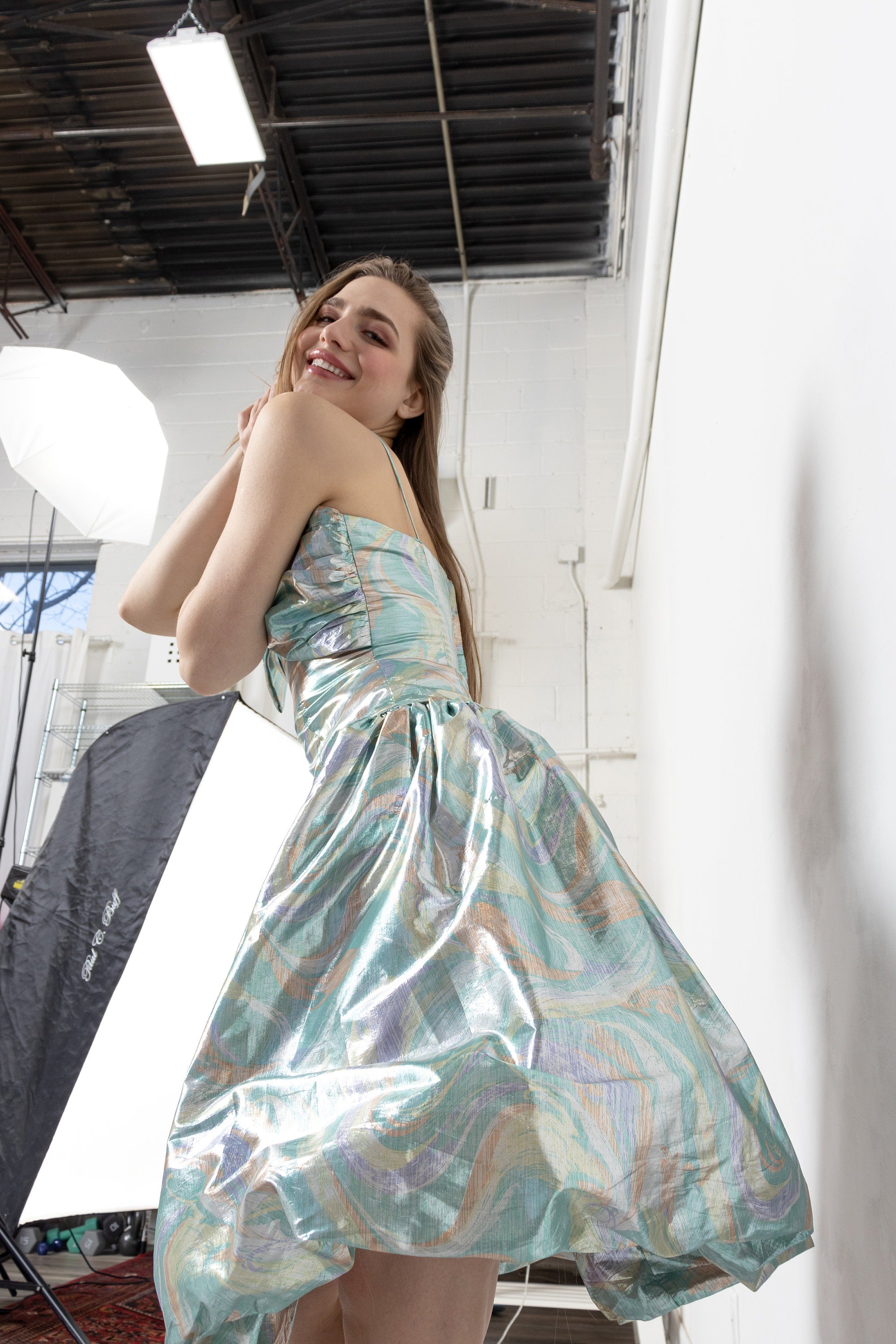 Metallic Vintage 80's Prom Dress Better Stay Together Metallic Vintage 80's Prom Dress Better Stay Together