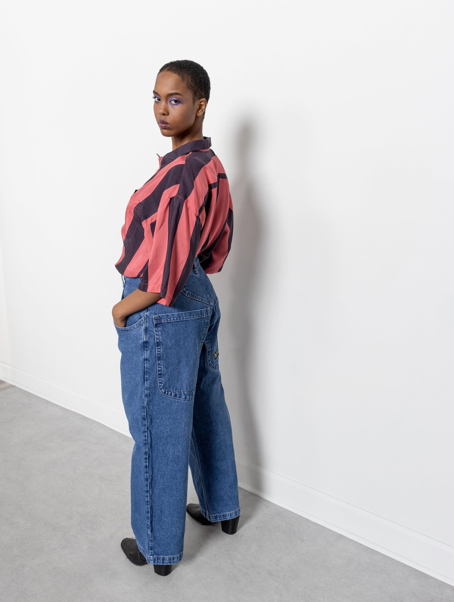 Jean Extra Large Femme NEXT - Coton Délavé Bleu Clair, Coupe Large, 5 Poches - Tendance Confortable - 3