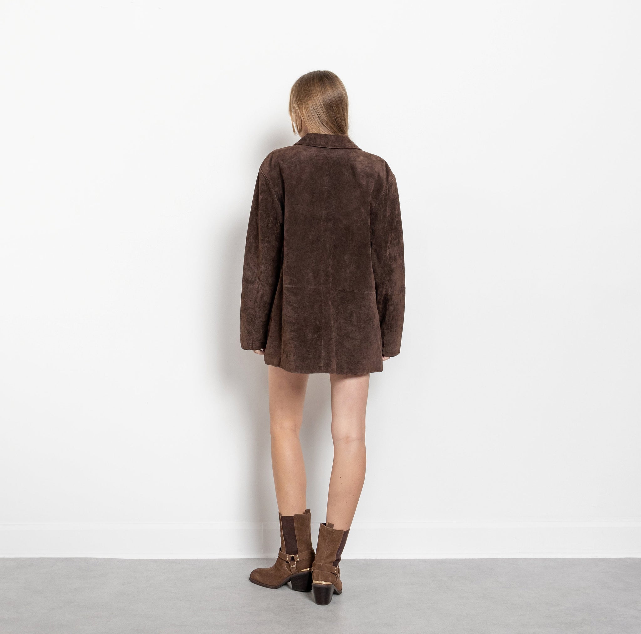 Suede Shirt Coat