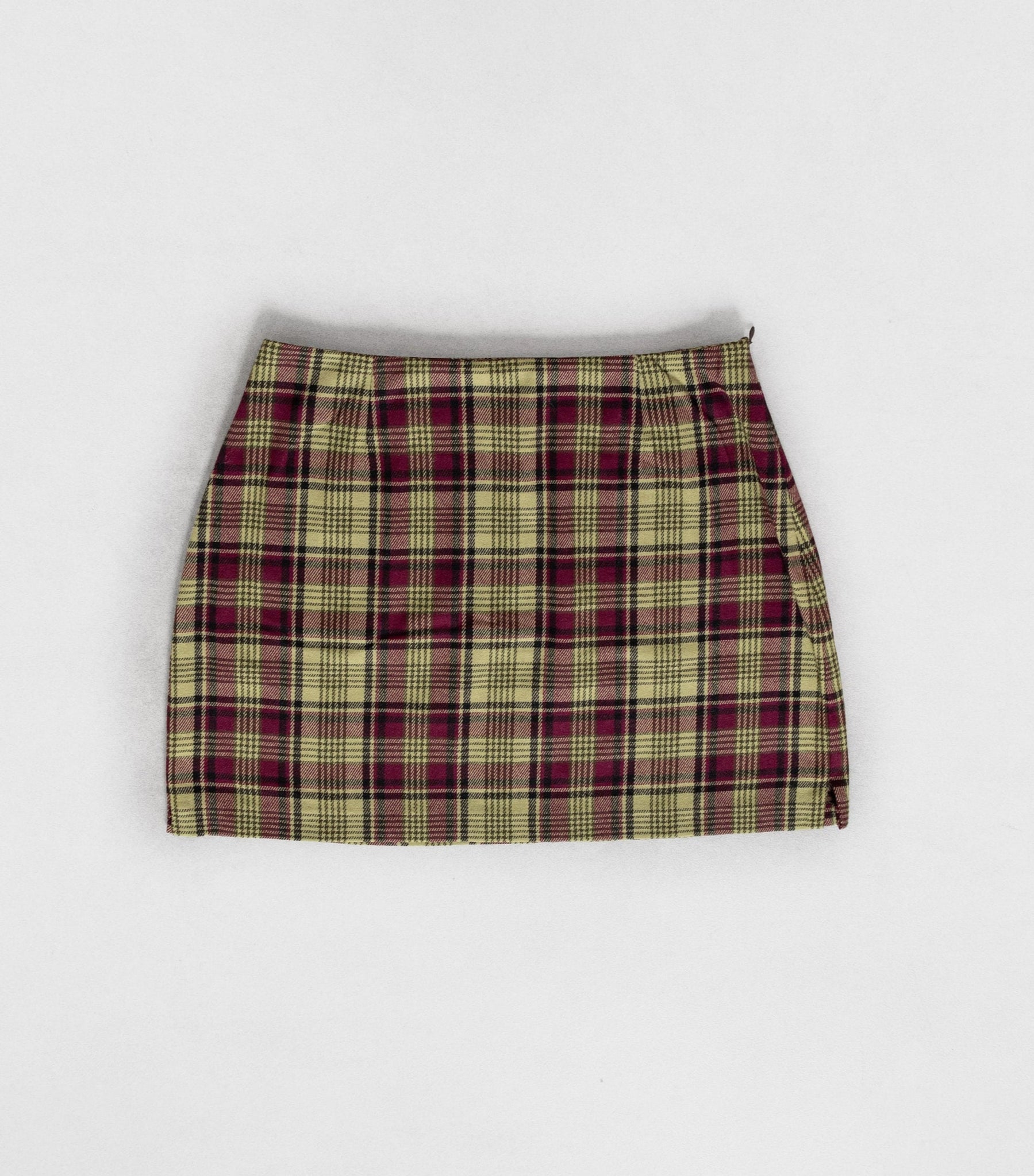 Plaid skirt on a white background