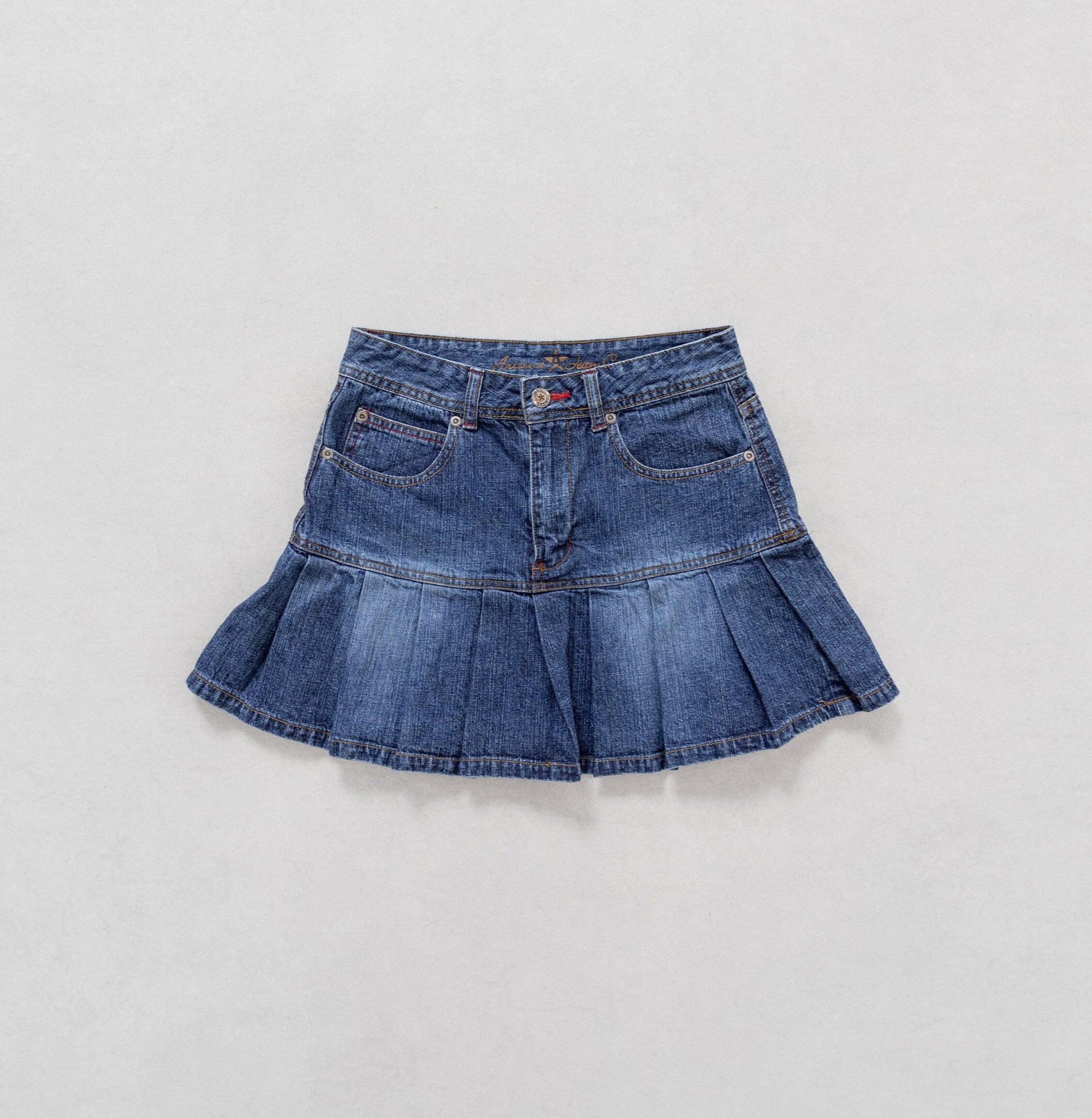 Pleated Denim